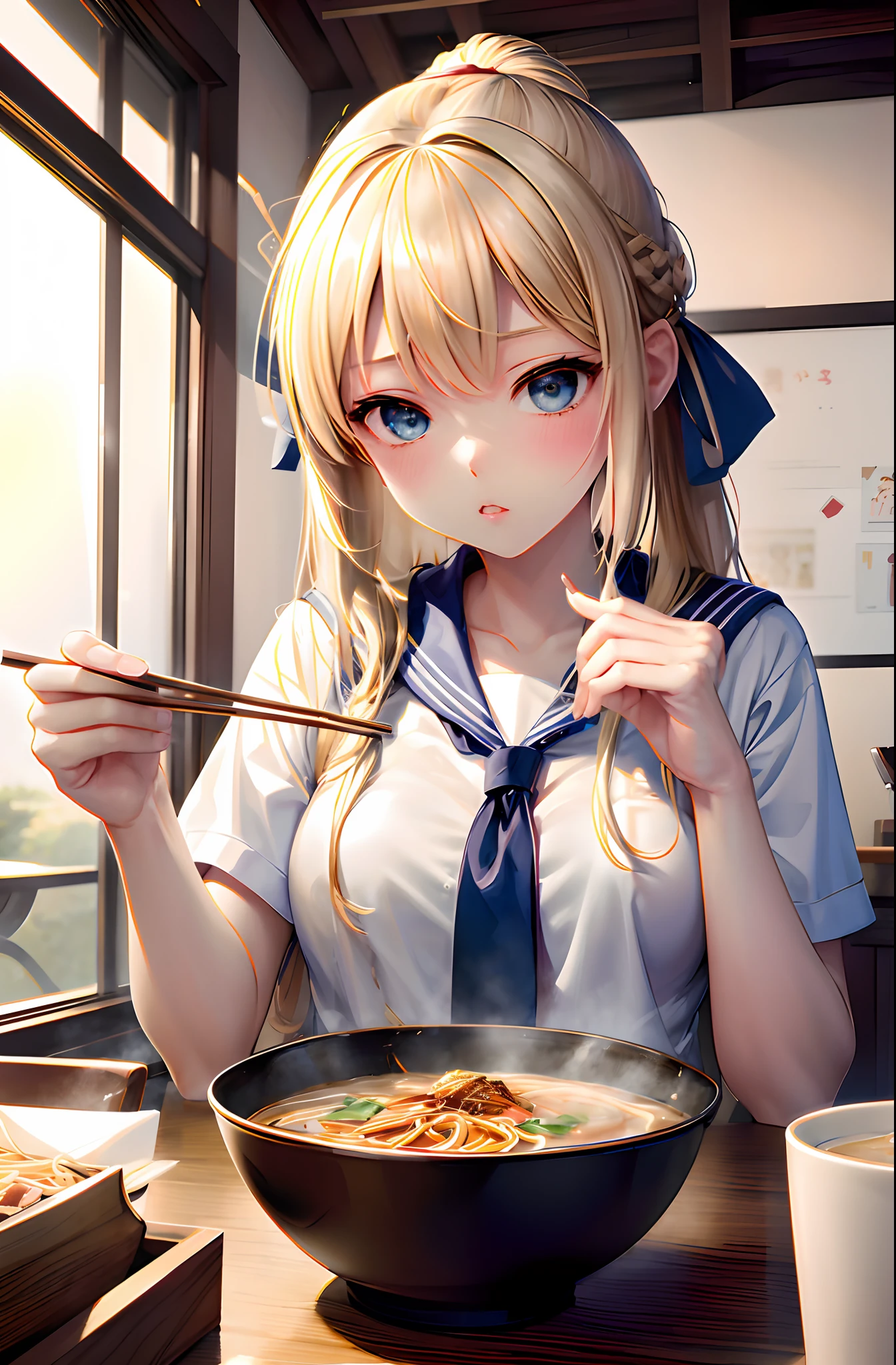 Ramen noodles、Blowing on the hoo-hoo