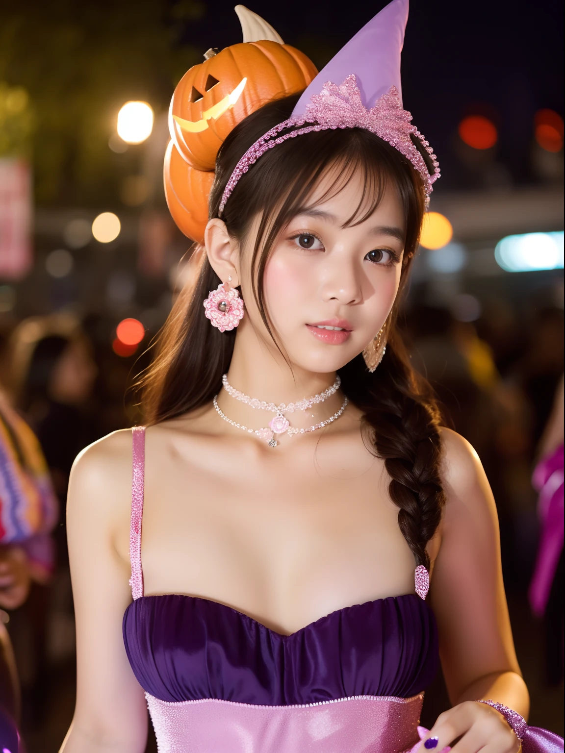 Beautuful Women、18year old 、body shot、Halloween、Crowds、natta、fancy dress
