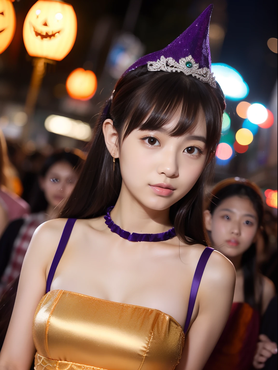 Beautuful Women、18year old 、body shot、Halloween、Crowds、natta、Sexy fancy dress