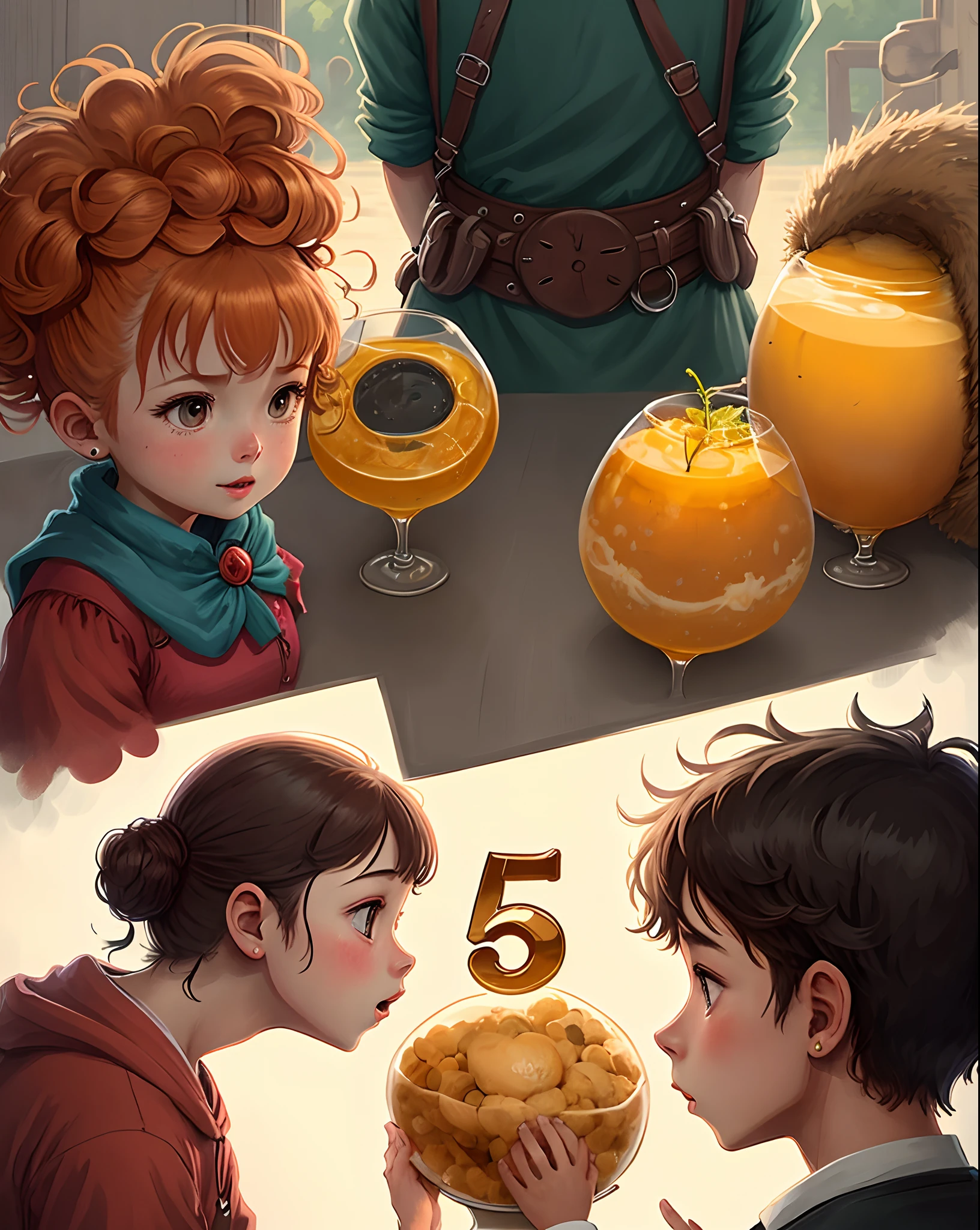 Making an illustration for a family of five