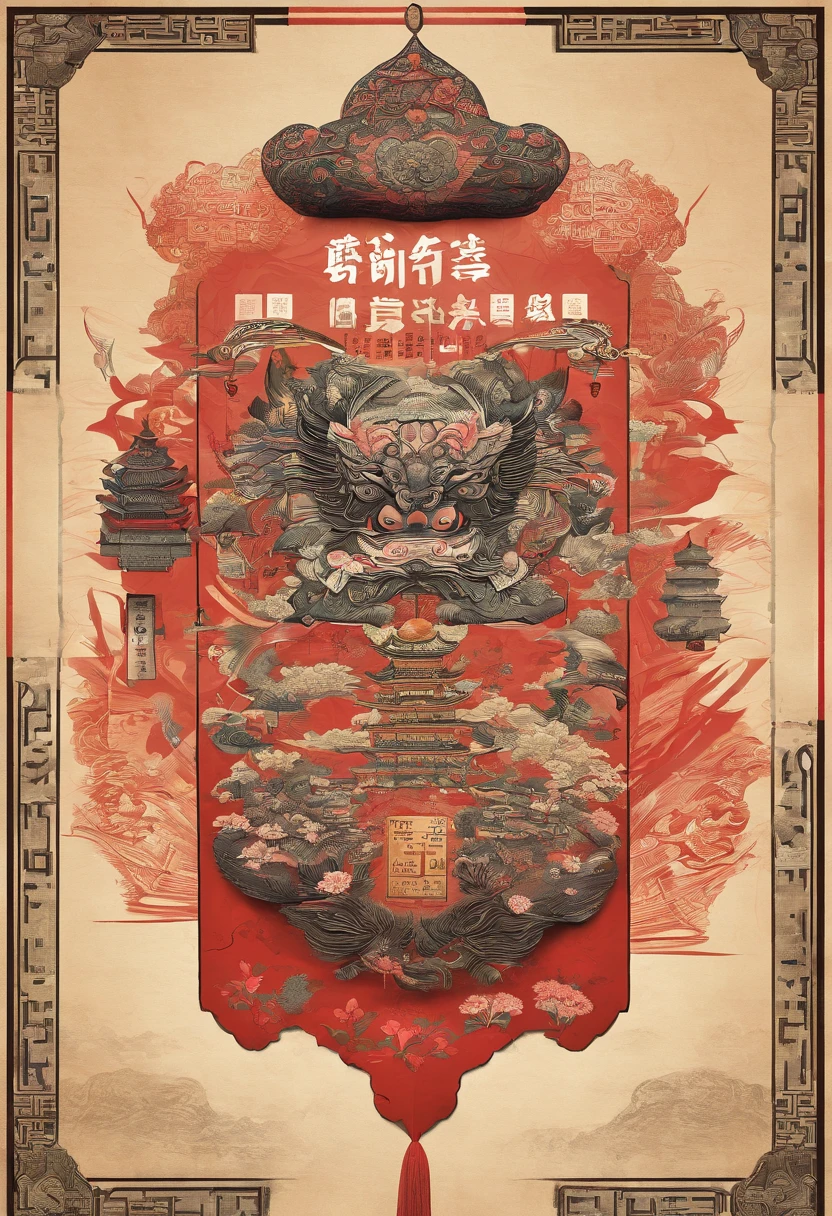 Poster design with the theme of highlighting the unity of China's 56 ethnic groups