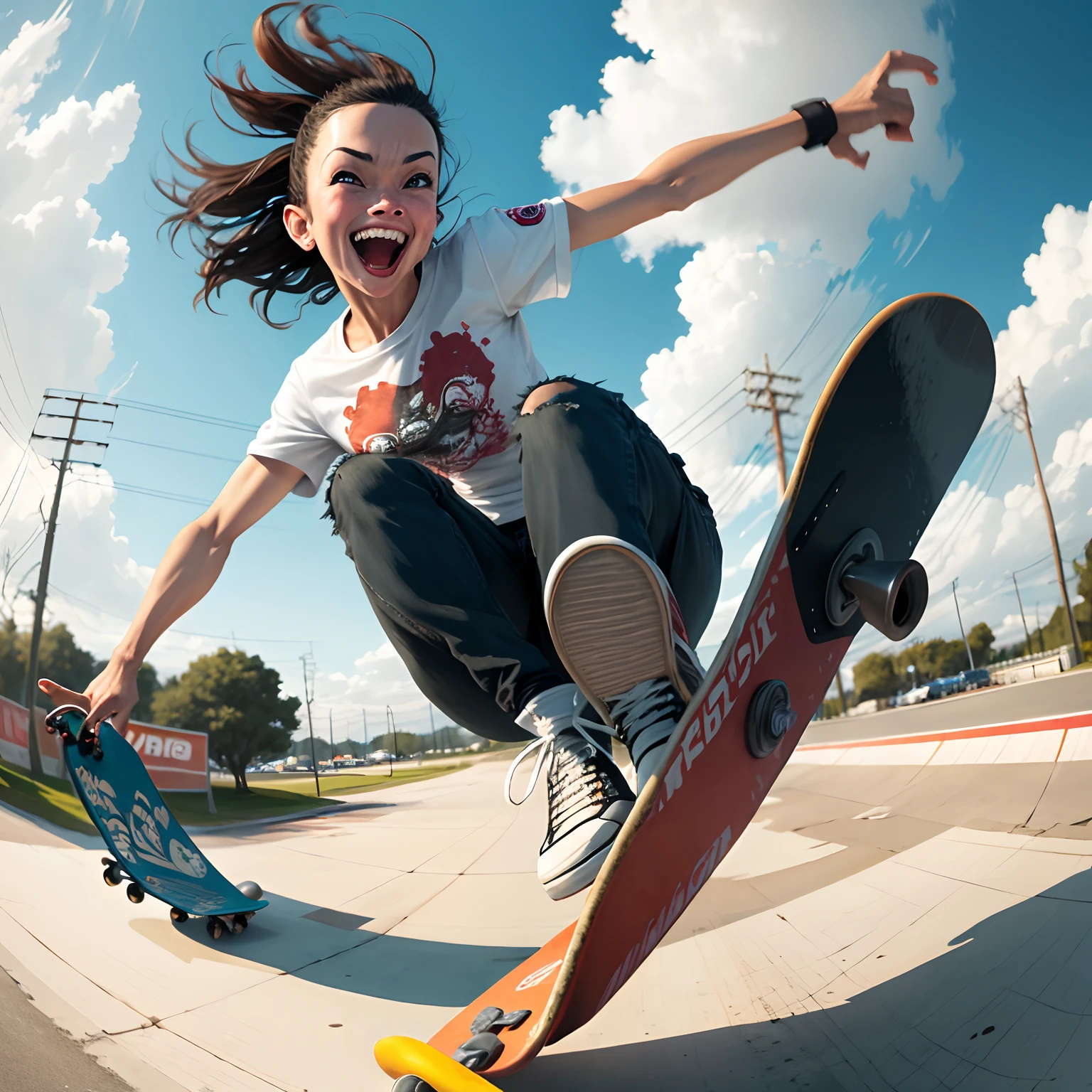 Mad maggie kickflip