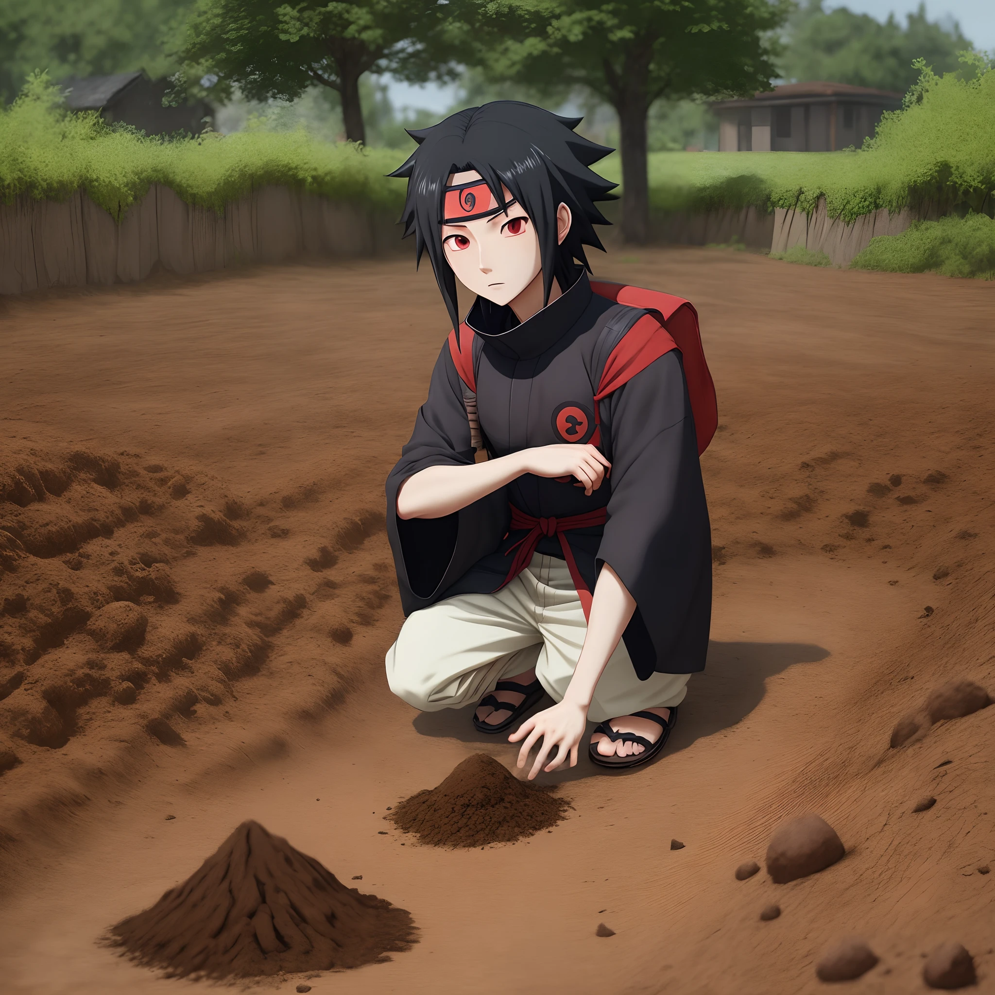 Uchiha with soil