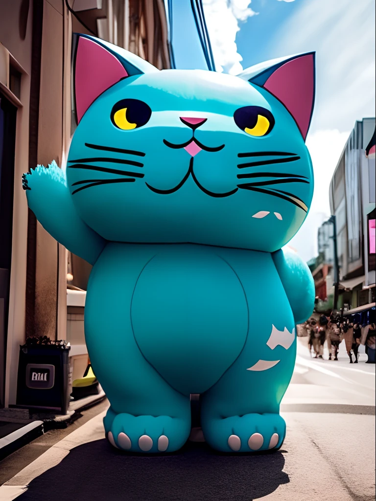 Very huge cat street Kaiju kawaii