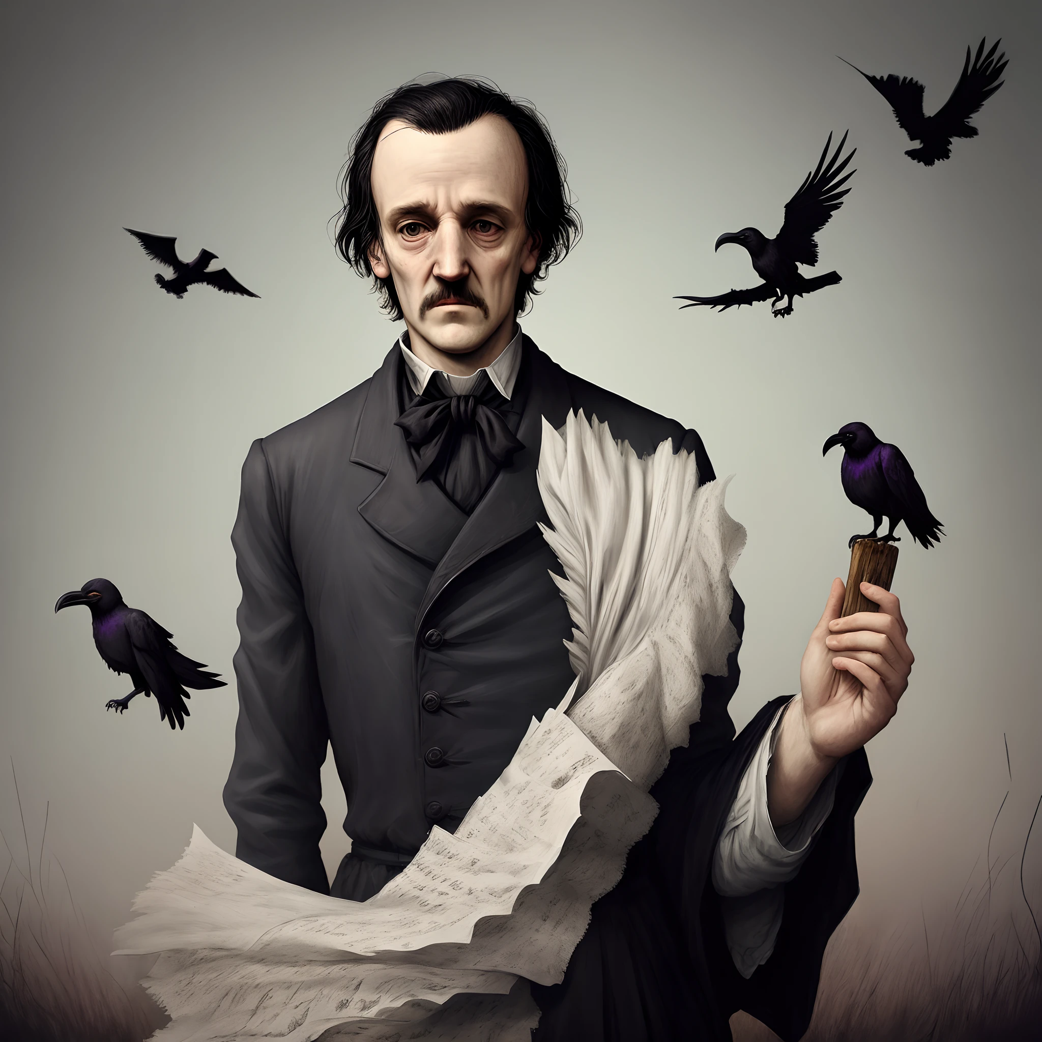 Edgar Allen Poe afraid of ravens