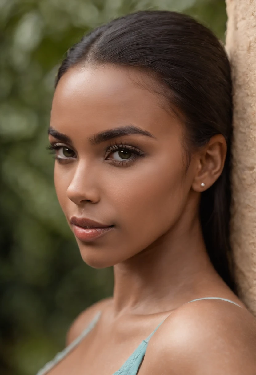 ((Piel oscura africana, very deep ebony skin)), ((Su belleza es innegable)), ((cara linda emocionada)), ((Super delicate perfect eyes,)), ((Pose linda)), ((lengua fuera)), ((seductor )), very sexy, (( desnuda completa)), ((Cola de caballo africana larga y rizada africana,)), (( piel)), ((En pie, Front view)), ((Acaricia tus piernas en una pose very sexy)), ((al aire libre, Public cities)), Sharp-focus CGI, fotorrealista, High detail, realista, Obra maestra, absurdos, La mejor calidad, HDR, alta calidad, K HD, extremadamente detallado, Fondo de pantalla de 8k, Detalles intrincados, 8K UHD, Full HD, (foto realista:1.2), contraste, Luces deslumbrantes, cinematic lighting, natural lighting, Luz dura, backlite lighting, global ilumination, ambient-occlusion