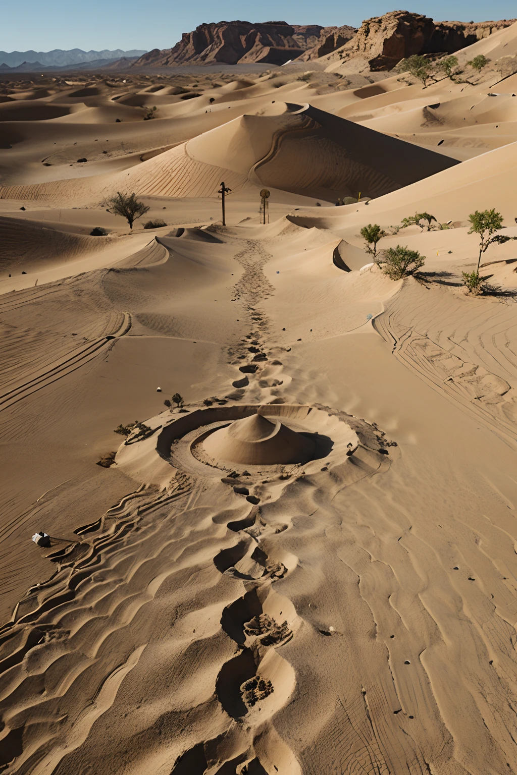 The root system installation of the desert morphology will produce an interactive device with real-time rhythm rhythm to the rhythm of the sand sound