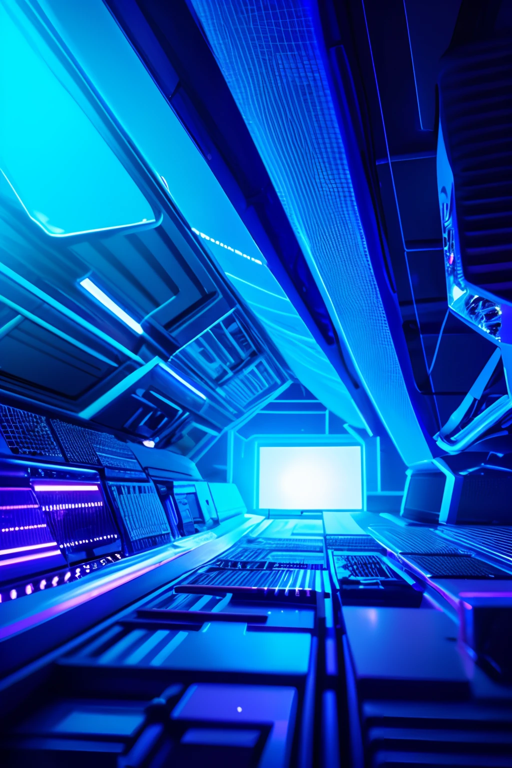 cyberspace,3D depth,blue,purple,dijital noize block