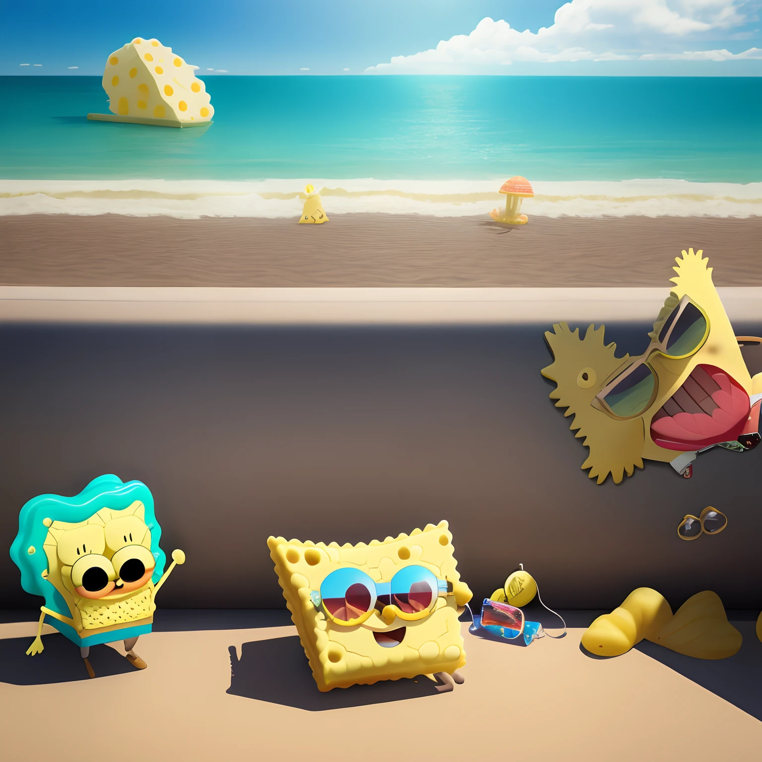 SpongeBob in sunglasses in France