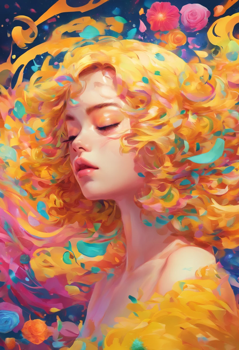 ((top-quality, 8K)), (Realistic), (Face Focus: 1.1), (amarelo: 1.3), Kawaii Girl, short-hair,
Hair fluttering in the wind, Facing to the side, Look up at your face, Eyes closed, (Sleeveless: 1.1)、Skirt, D Cup Breasts,Countless petals are falling