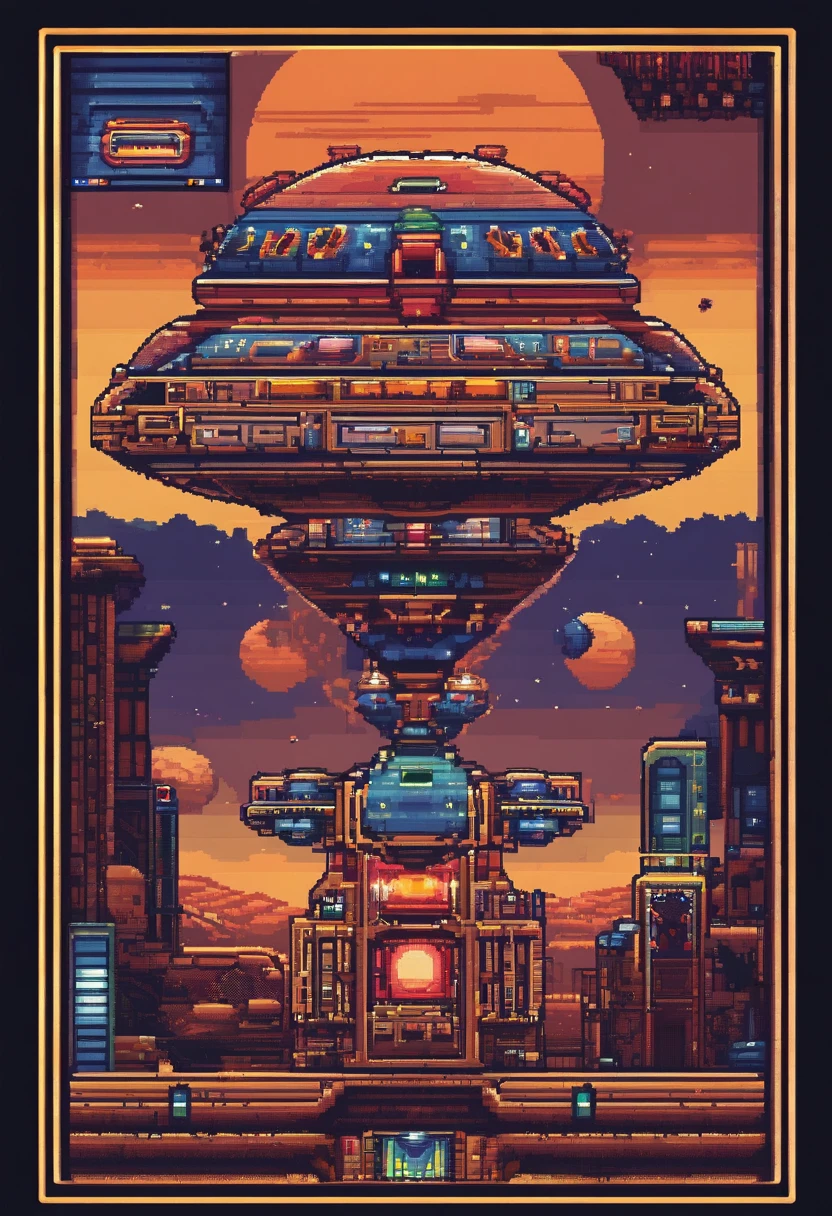 Vertical scrolling shooter boss、retro gaming、Disk-shaped UFO