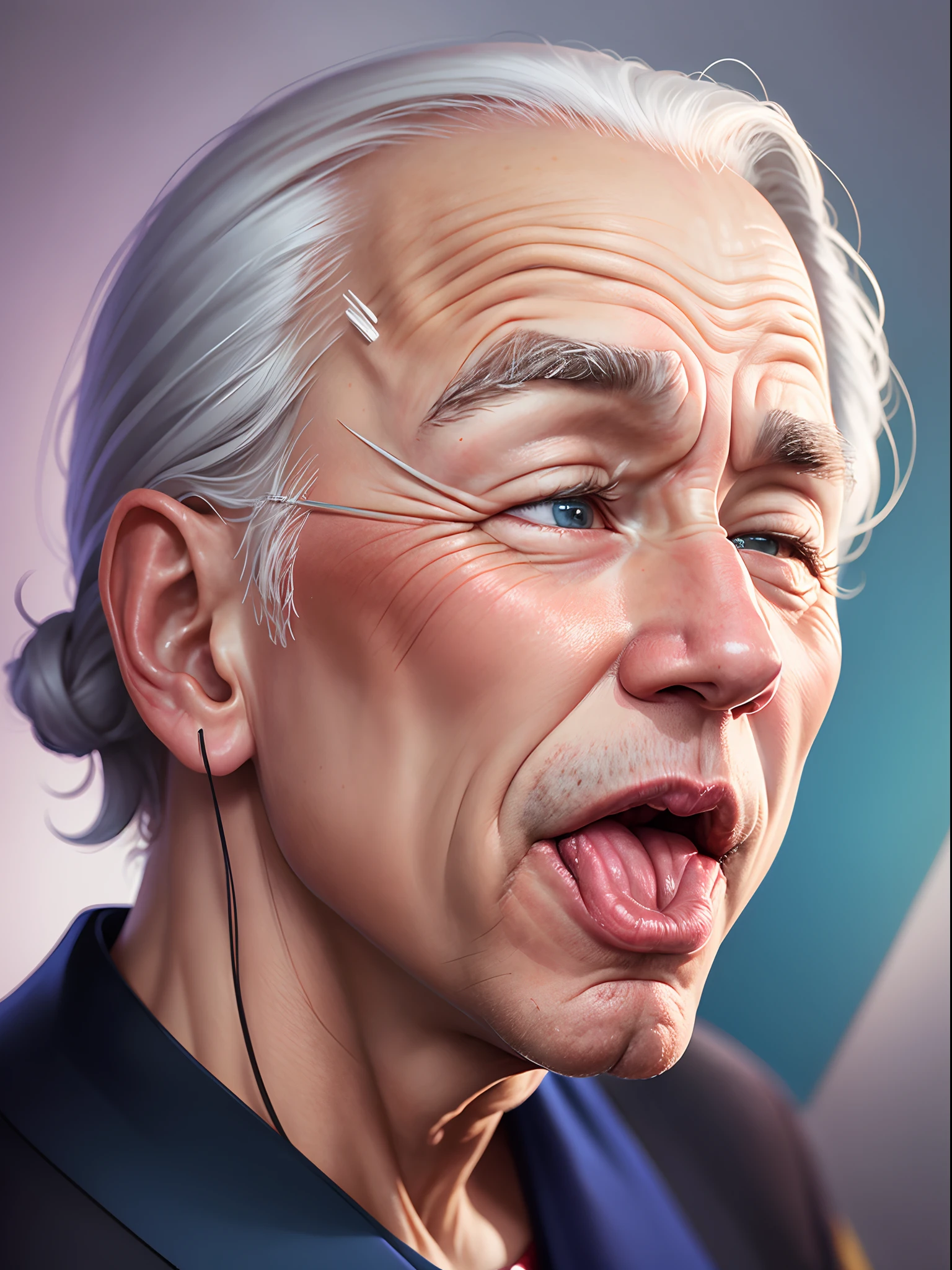 sticking his tongue out as picture is taken, president biden --auto --s2