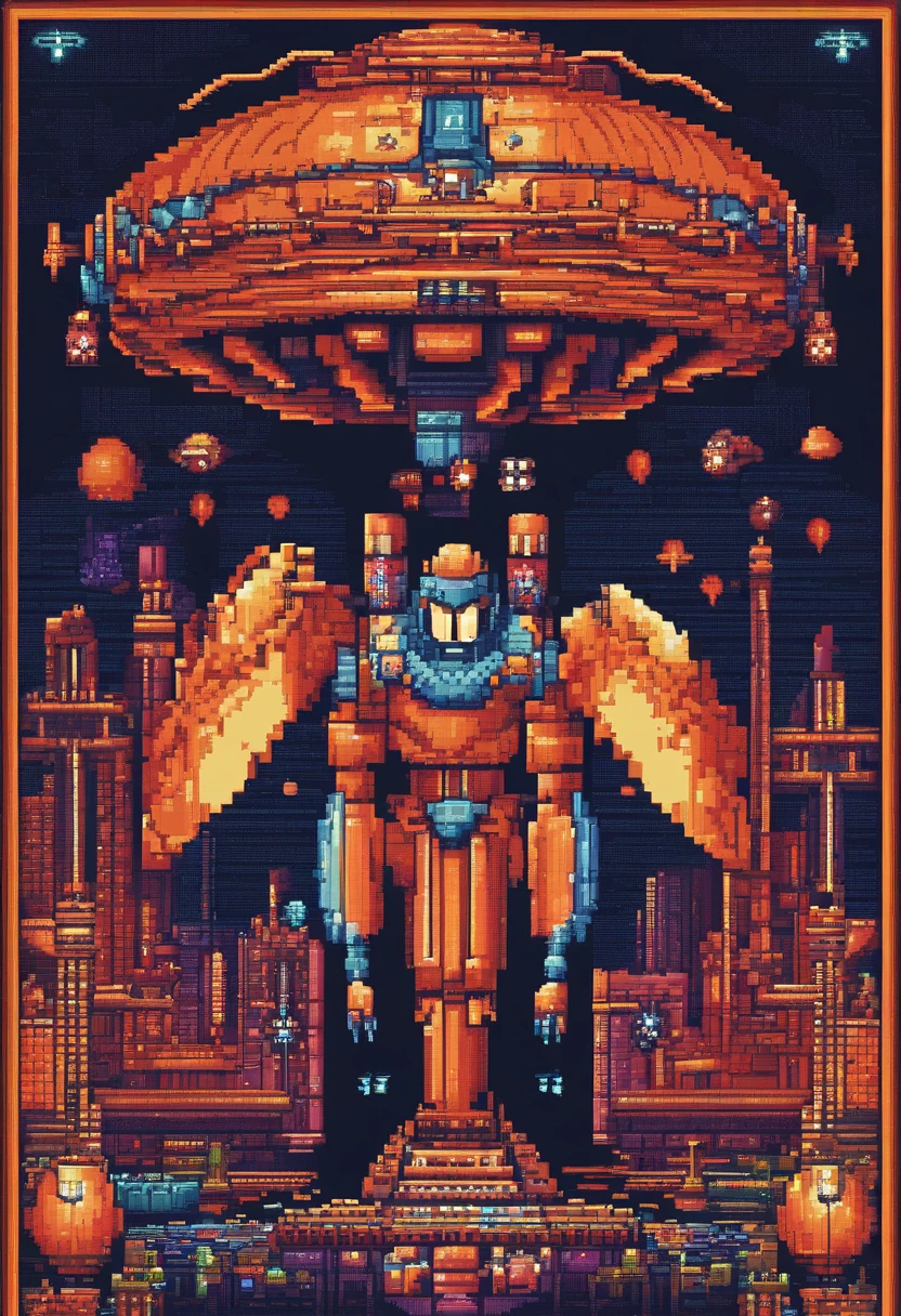 The final boss of vertical scrolling shooter、retro gaming、Disc-shaped UFO、Symmetrical shape