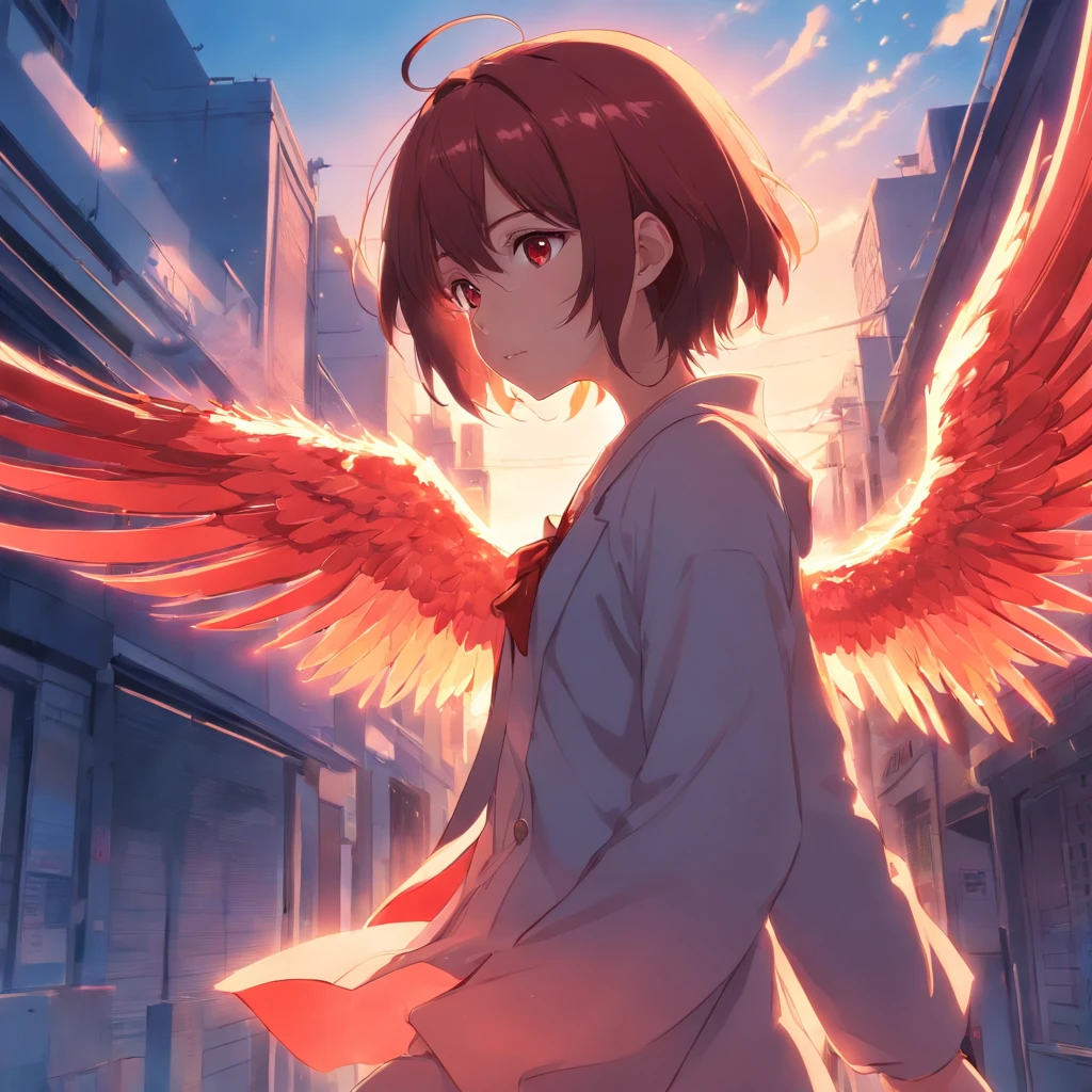 one-girl。Mature fallen angels come。A symbol of the devil。Red double hole。