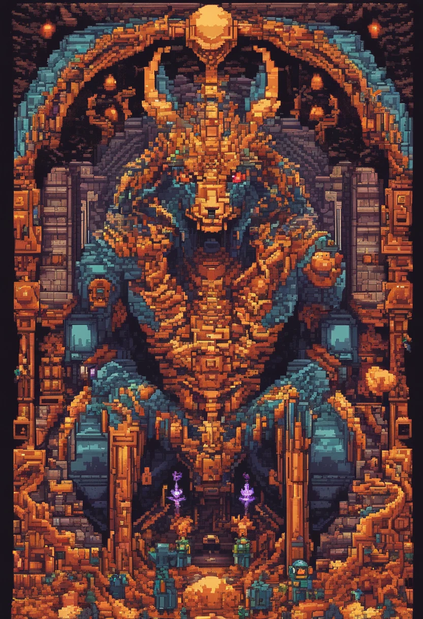 The last boss of vertical scrolling shooter、retro gaming、Symmetrical shape