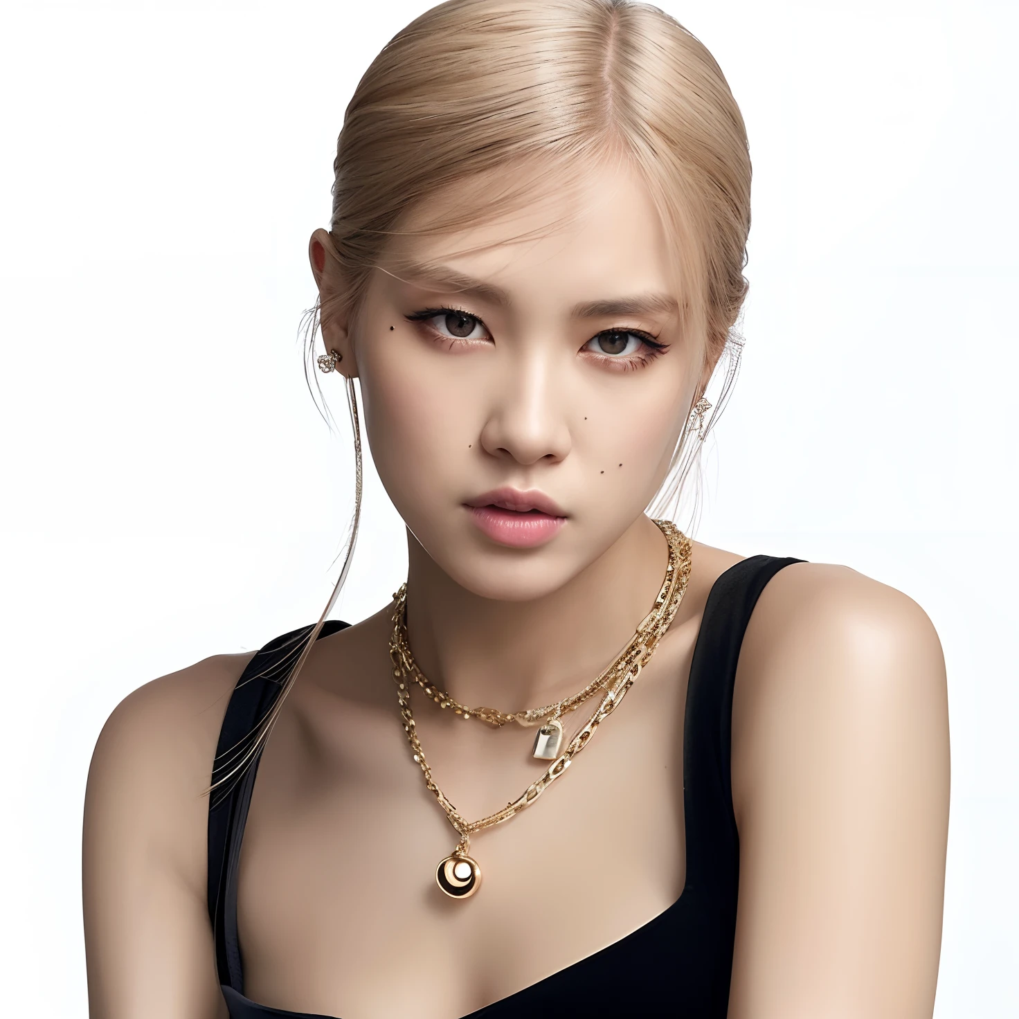 mulher de araffe com um colar e um colar com um disco de ouro, Parque Roseanne do Blackpink, Retrato de Jossi de Blackpink, jossi do rosa preto, jia, Retrato Jisoo Blackpink, Jisoo do Blackpink, jisoo do rosa preto, rosa preto, jennie rosa preto, Lalisa Manoban do Blackpink, Ji-Min, Heonhwa Choe, Jinyoung Canela