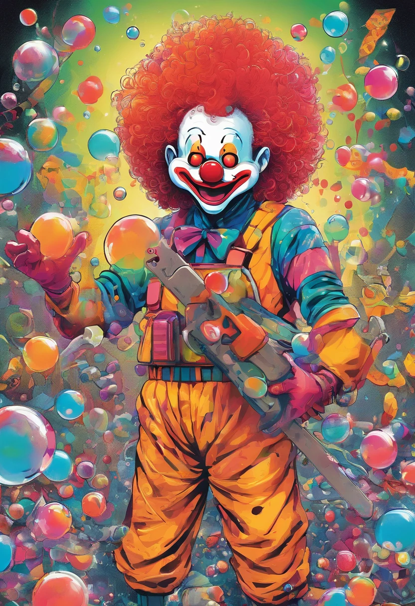 highly detailed linework reminiscent of Carne Griffiths, (Donald Trump clown:1.7), (balloons:1.4), imbued with Wadim Kashim's bold color and texture, light and airy as Carl Larsson's compositions, dark background, dark, evil, fire, featuring Pascal Blanche-style hyper realistic characters, pastel, elegance, dramatic lighting, expressive camera angle, matte, concept art, amusement park, masterpiece