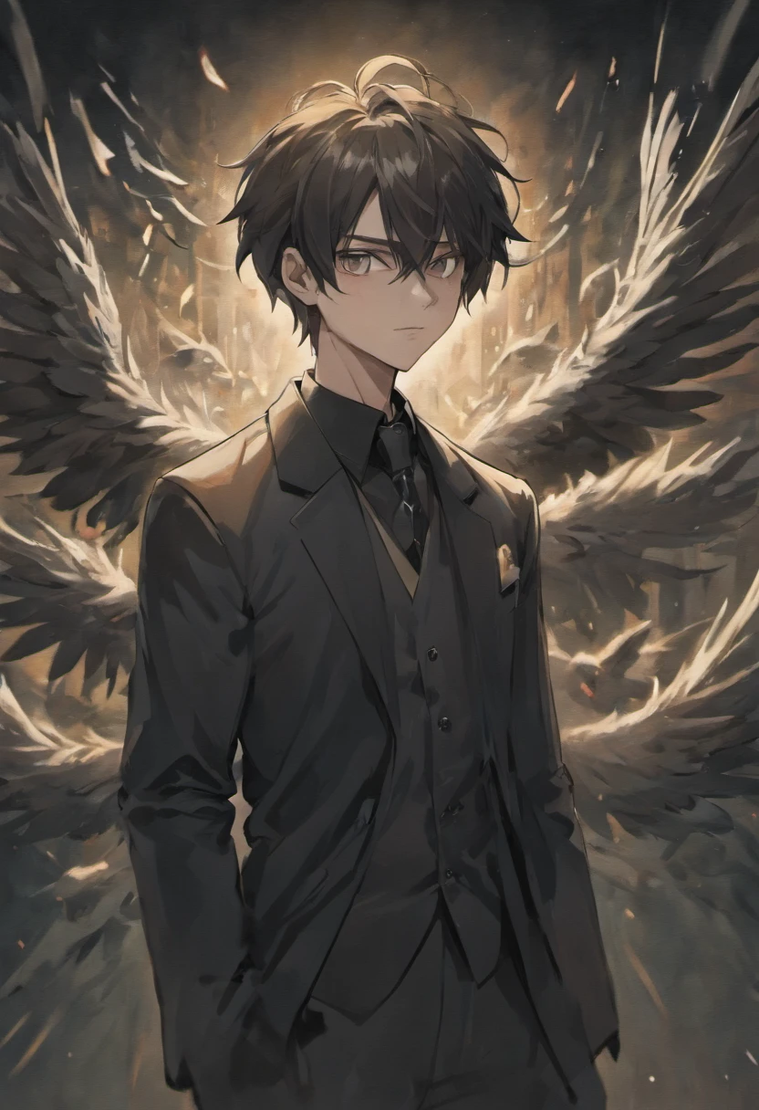 "(creepy far away portrait), 2d, masterpiece, best quality, anime, highly detailed face, highly detailed eyes, highly detailed background, Dark horror, gothic style, male vampire, dark, short hair, far away stalking, with a bloodthirsty smile and blood on the face, body, The scene is set at night, emphasizing his glowing eyes. Creepy, unsettling stalker. Following the viewer. full body, standing. feathered hair, fluffy hair, male, masculine, broad shoulders, strong jaw, big nose”