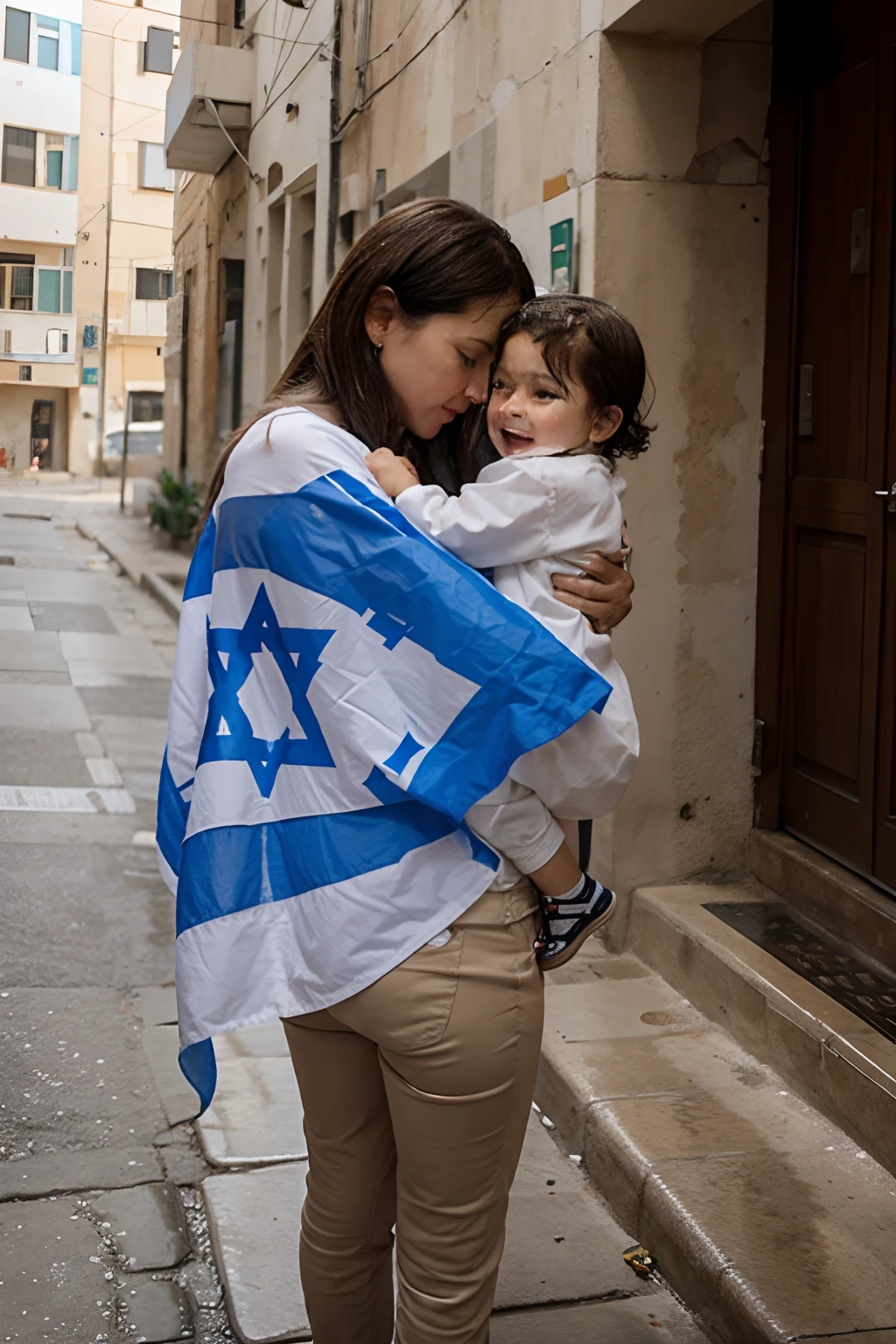 Israeli mom cries