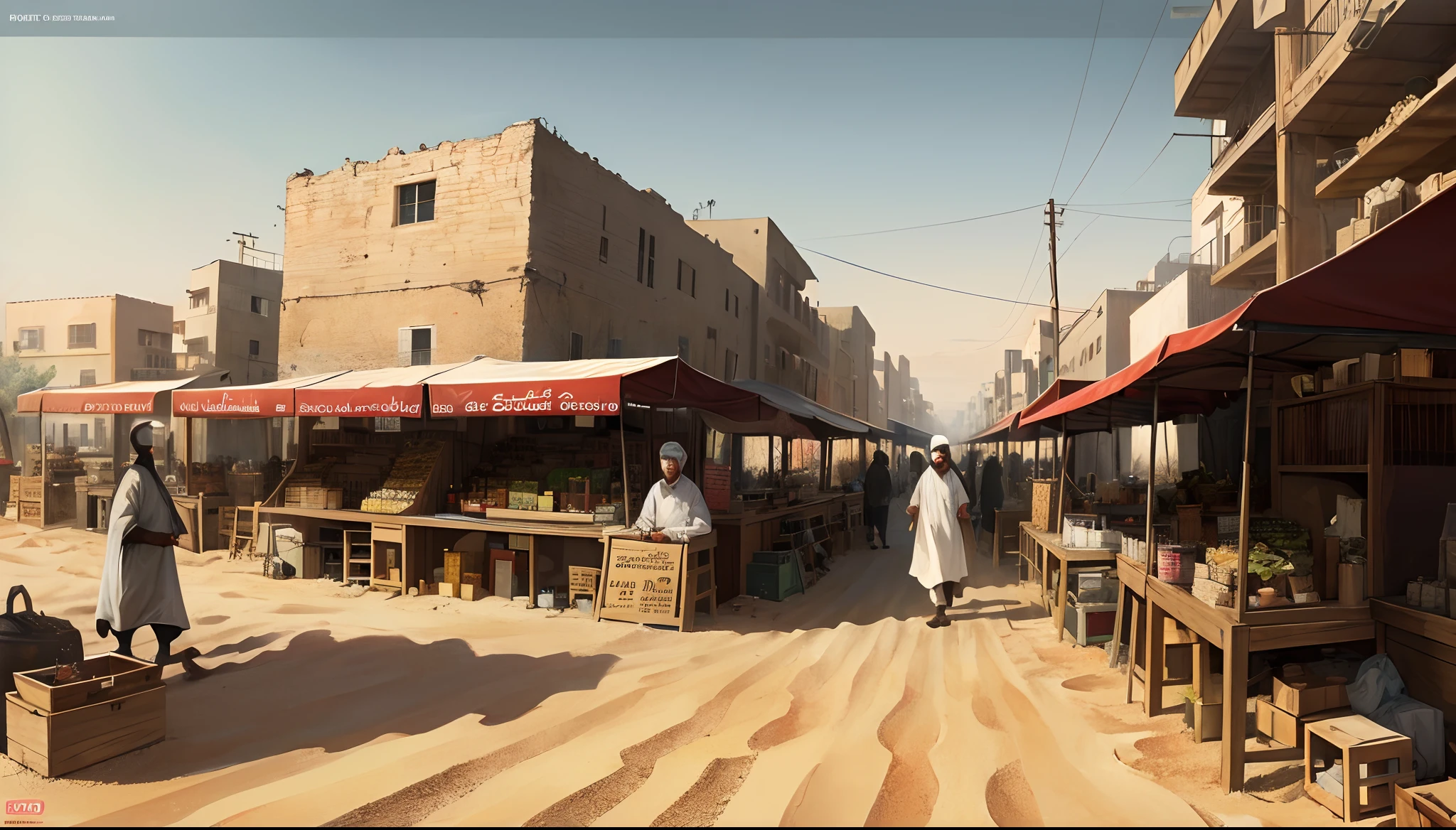 Kandahar 1923 dusty desert 20 feet tall giant wine glass covered in dust upside down in the sand, with poor old arab ragged beggers on each side, market stalls in background, 19th century photographic, 8K hyper-realistic