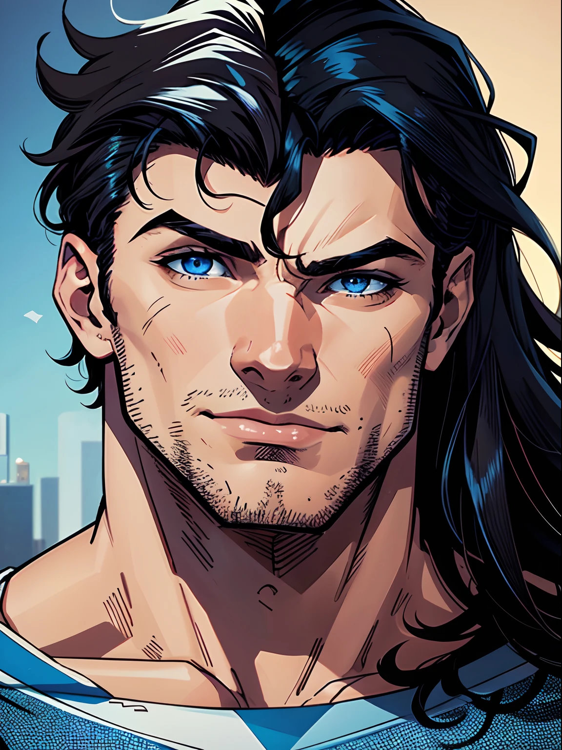 dc comic, black hair, male, blue eyes, young adult, messy hair
