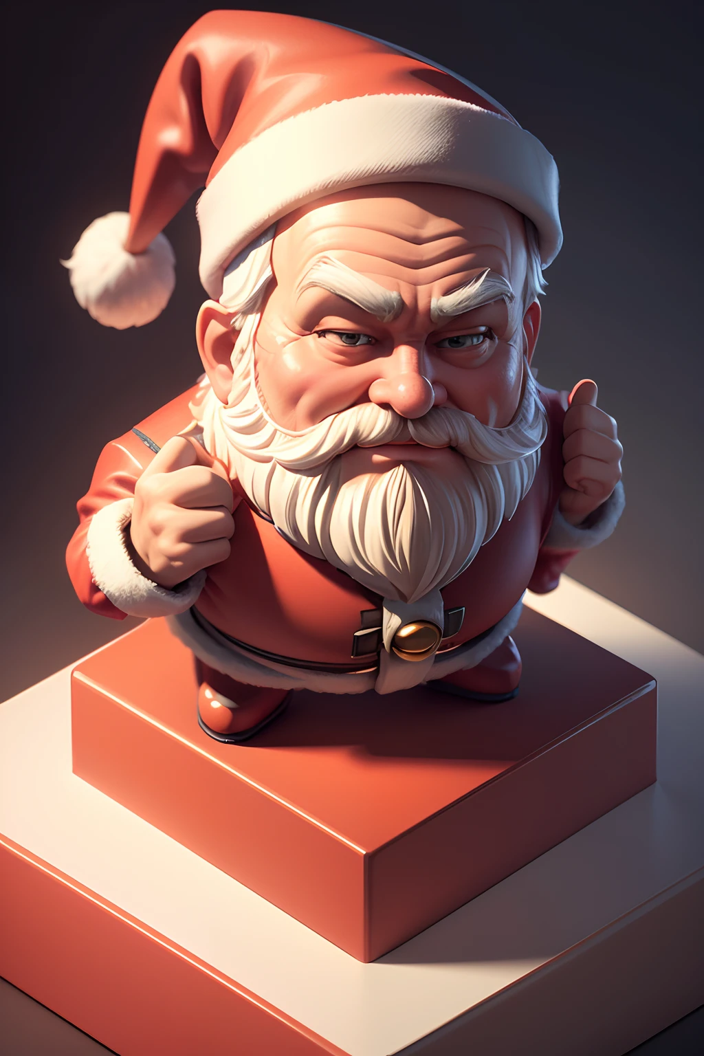 (isometric 3D), 3D miniature, santa clause, christmas theme, (best shadow), (extremely detailed CG unity 8k wallpaper), a cute, (best quality), (best illustration), octane rander, ray tracing, ultra detailed