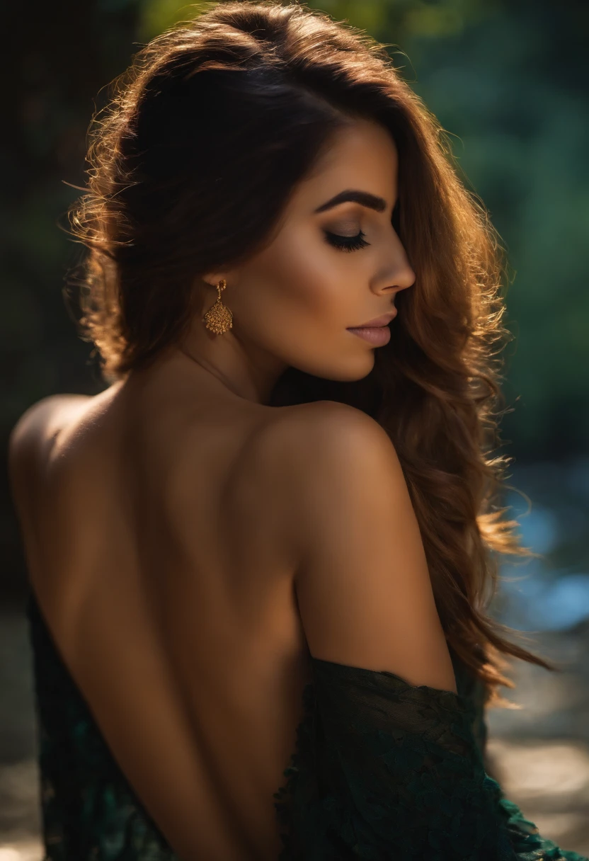 Trasero redondo grande, Cabello largo, labios jugosos, chica caliente, desnuda