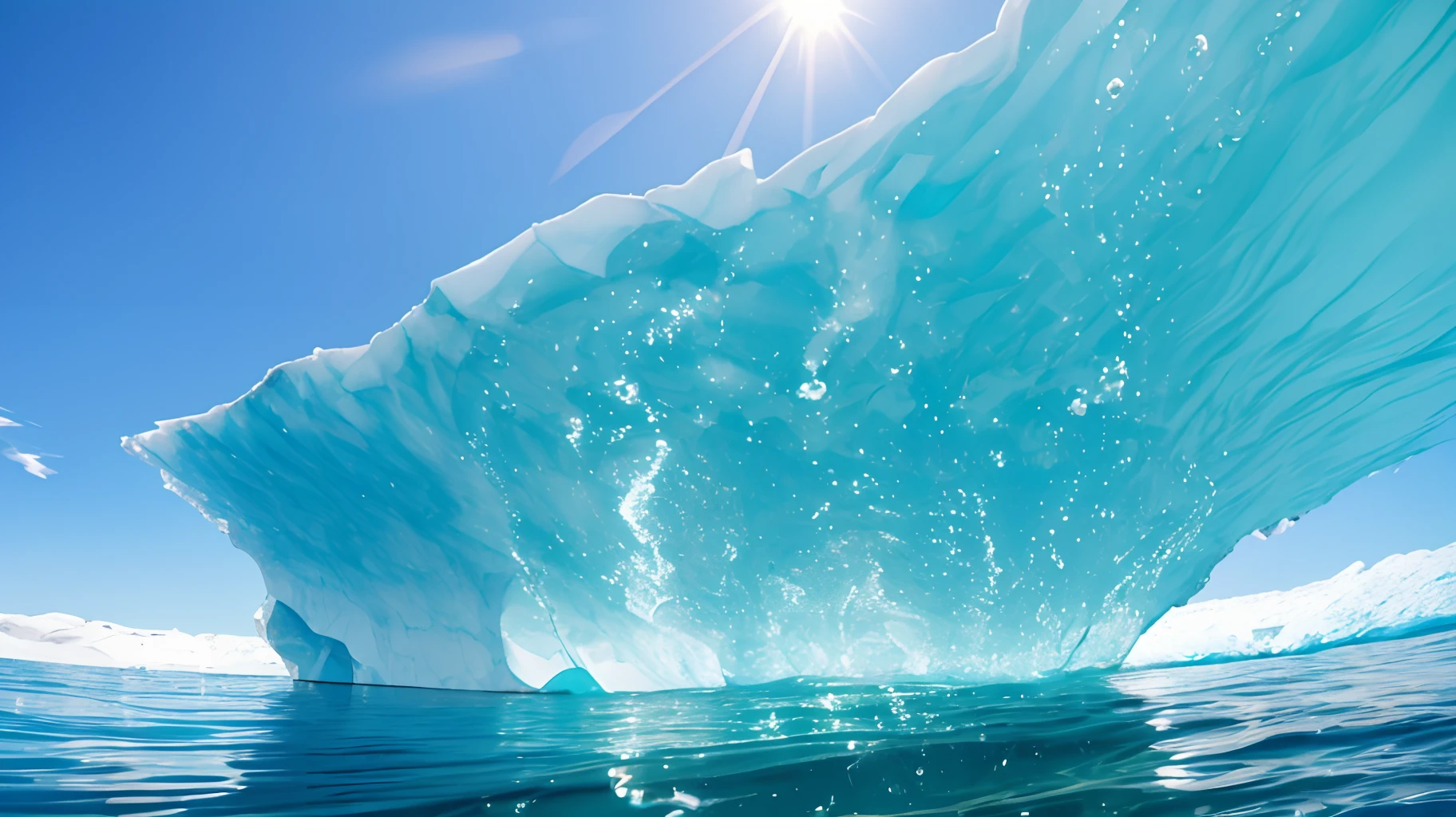 The whole picture of the iceberg,Underwater real photos, floting ice,View on the water,What it looks like under the water --auto --s2