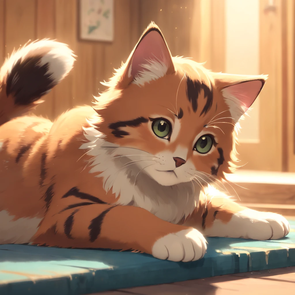 top-quality,4K,8K,A high resolution,tmasterpiece:1.2),ultra - detailed,(Realist,Photorealist,Photorealist:1.37), Cute kitten with paws raised