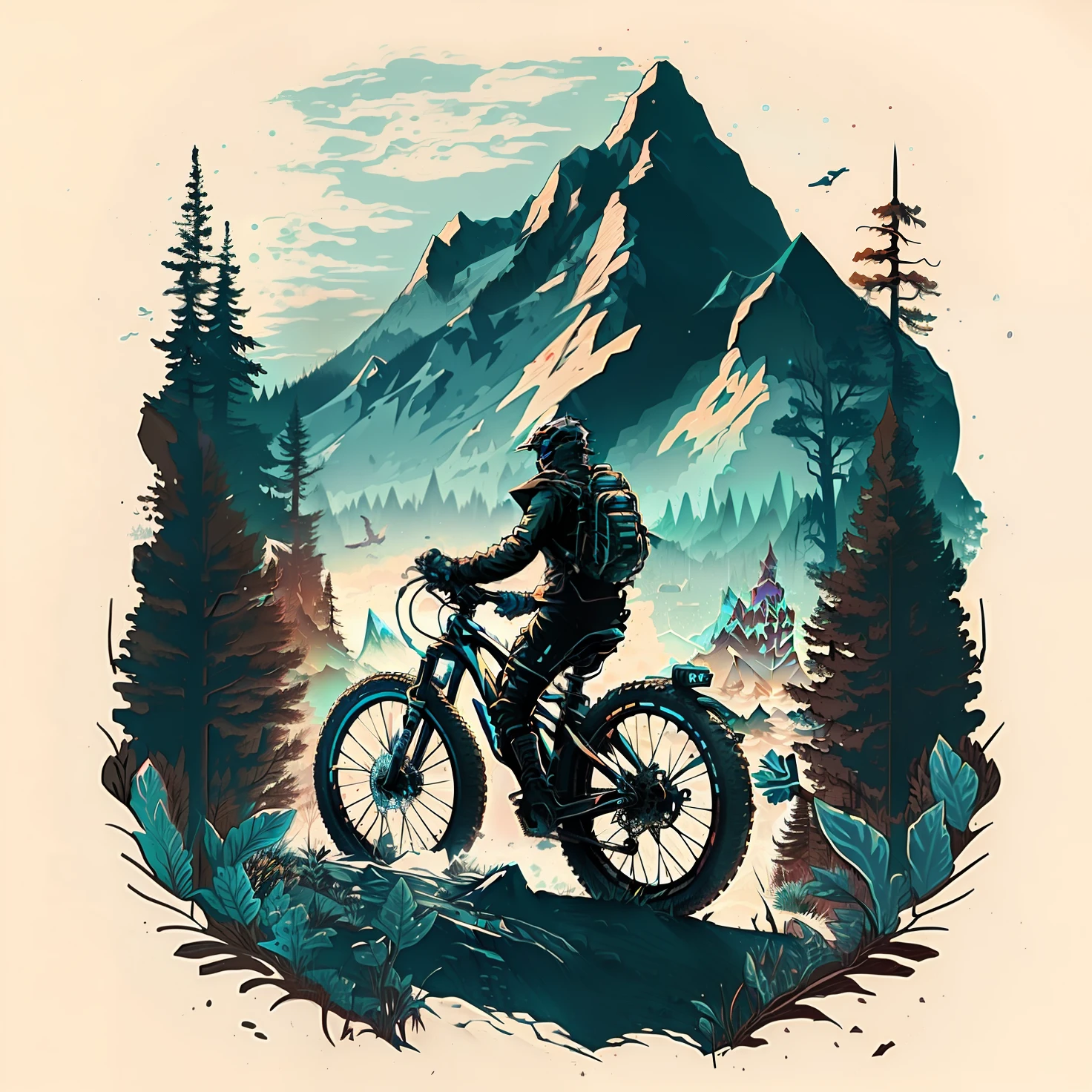 Ride mountain bike