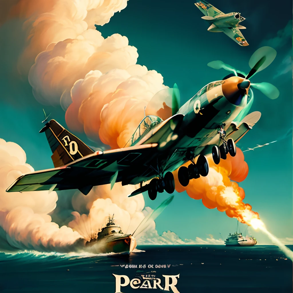 Pixar, Disney, movie poster, cartoon, Pearl Harbor, fighter planes