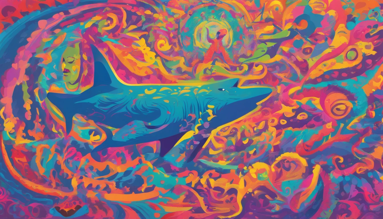 Humans and sharks dance together