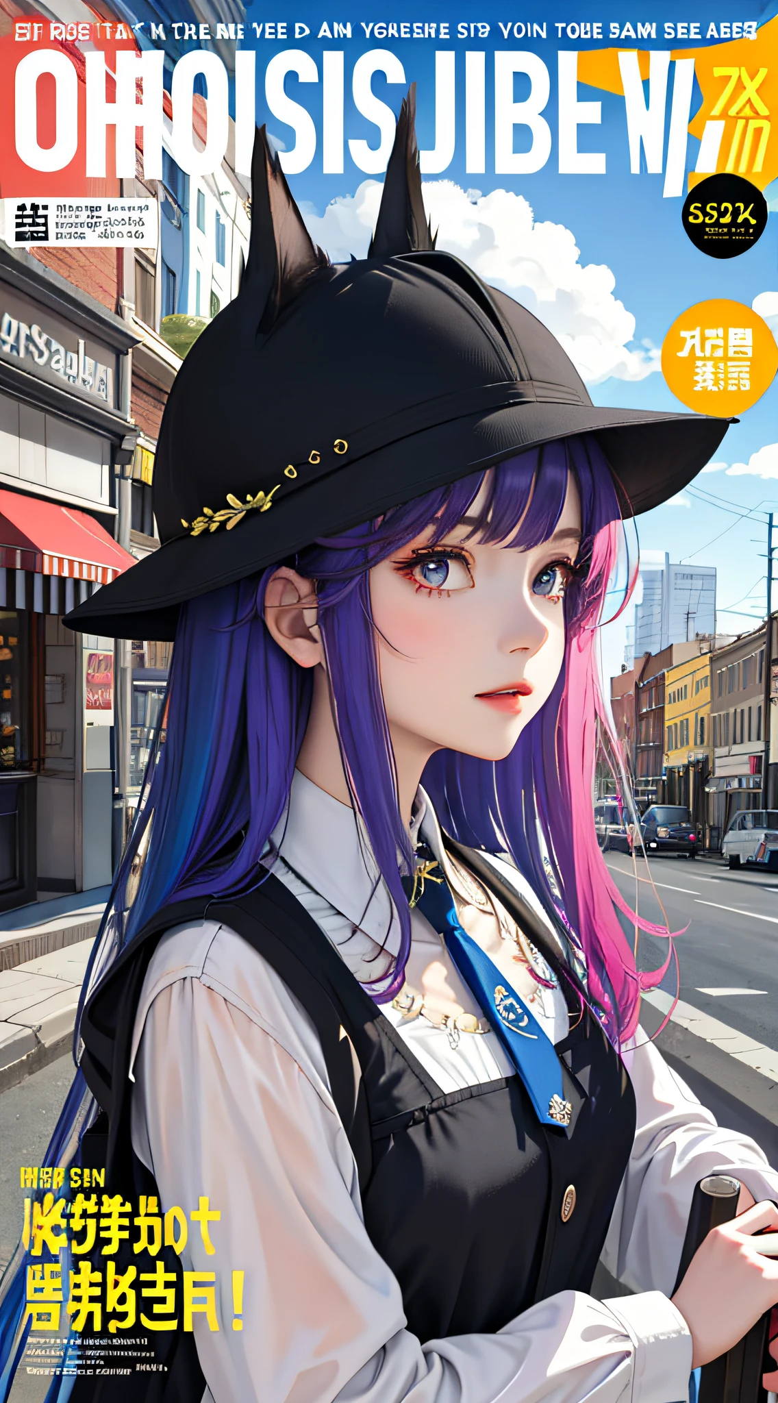 Masterpiece, Superb Style, Spring Dress, Colored Hair, Outdoor, Magazine Cover, Upper Body, Young Girl