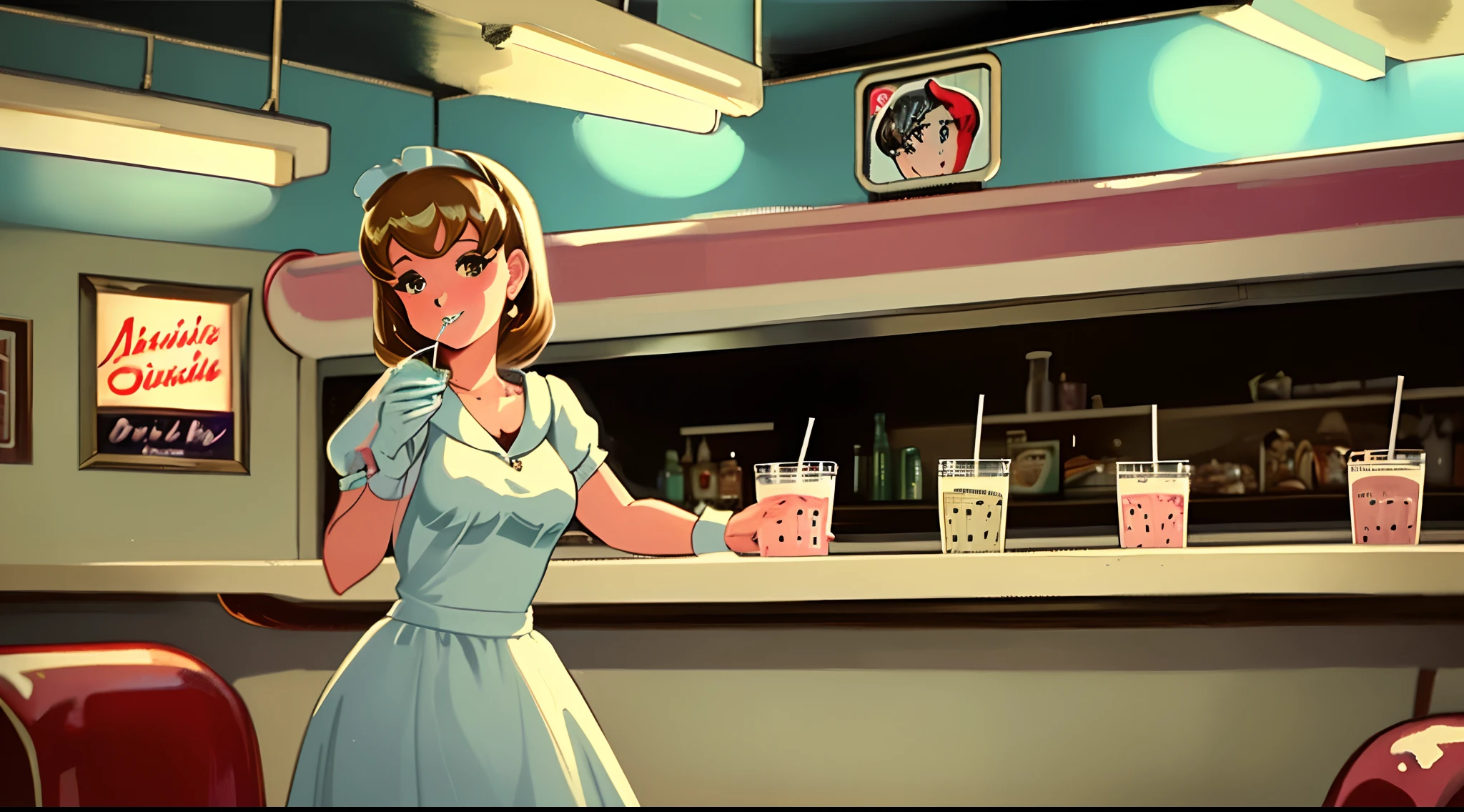 50-v5.2

prompt 26:

Using the Grisaille technique, create a vintage Pin-up Girl in a classic 1950's diner setting. elegantly sipping a milkshake with an iconic jukebox in the background. -ar 16:9 -s 50. -v