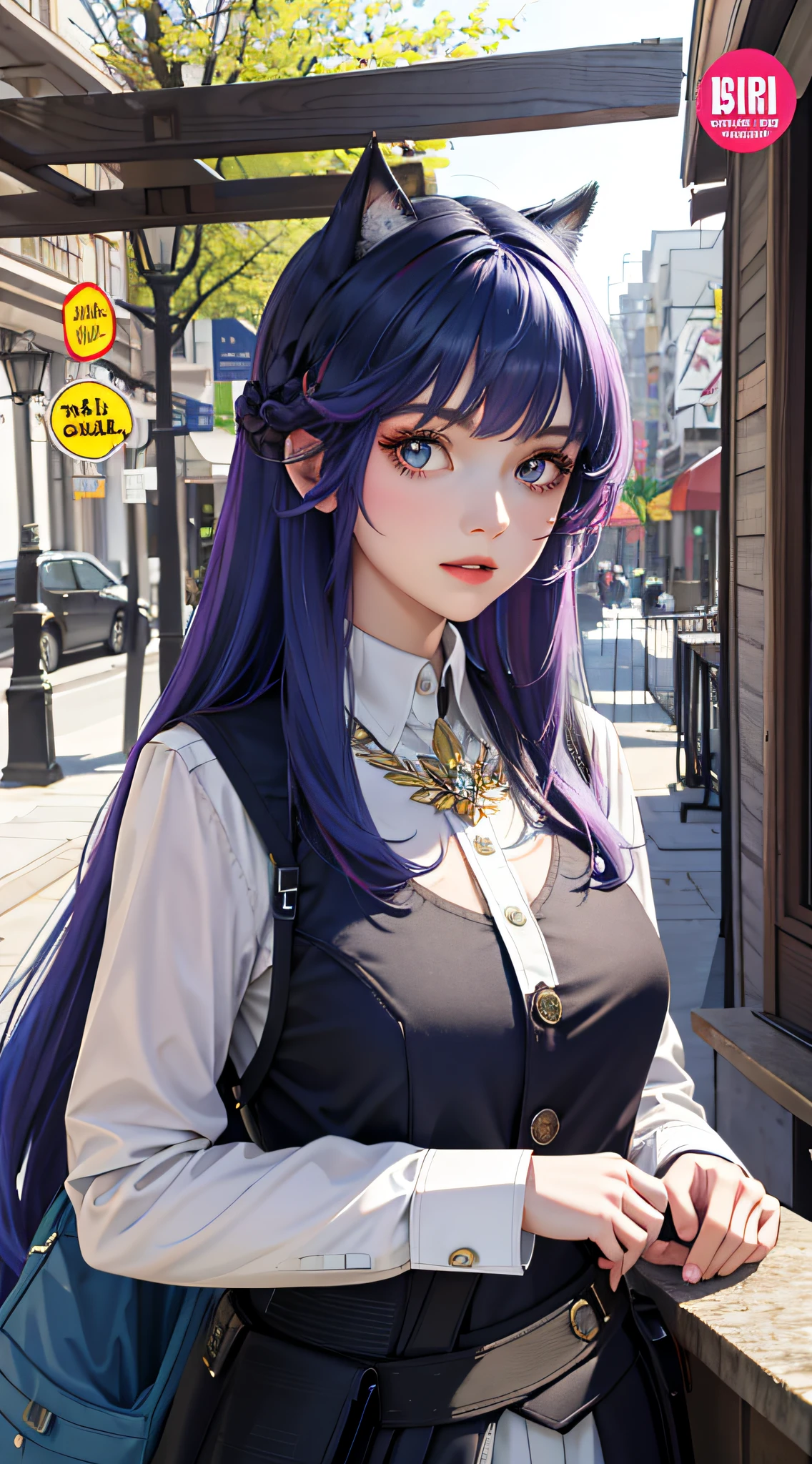 Masterpiece, Superb Style, Spring Dress, Colored Hair, Outdoor, Magazine Cover, Upper Body, Young Girl