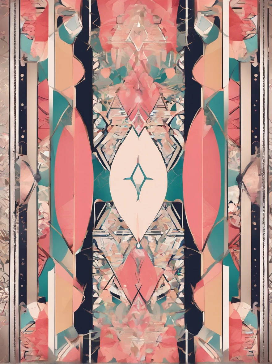 Tanabata poster design pattern,Leave a blank black oval in the middle, about a quarter of the frame,detail-rich,Love dreams,Pale color background,pastels,softlighting,Lots of white space,Pink tones,a warm color palette,Full of youthful feeling,Young and fashionable