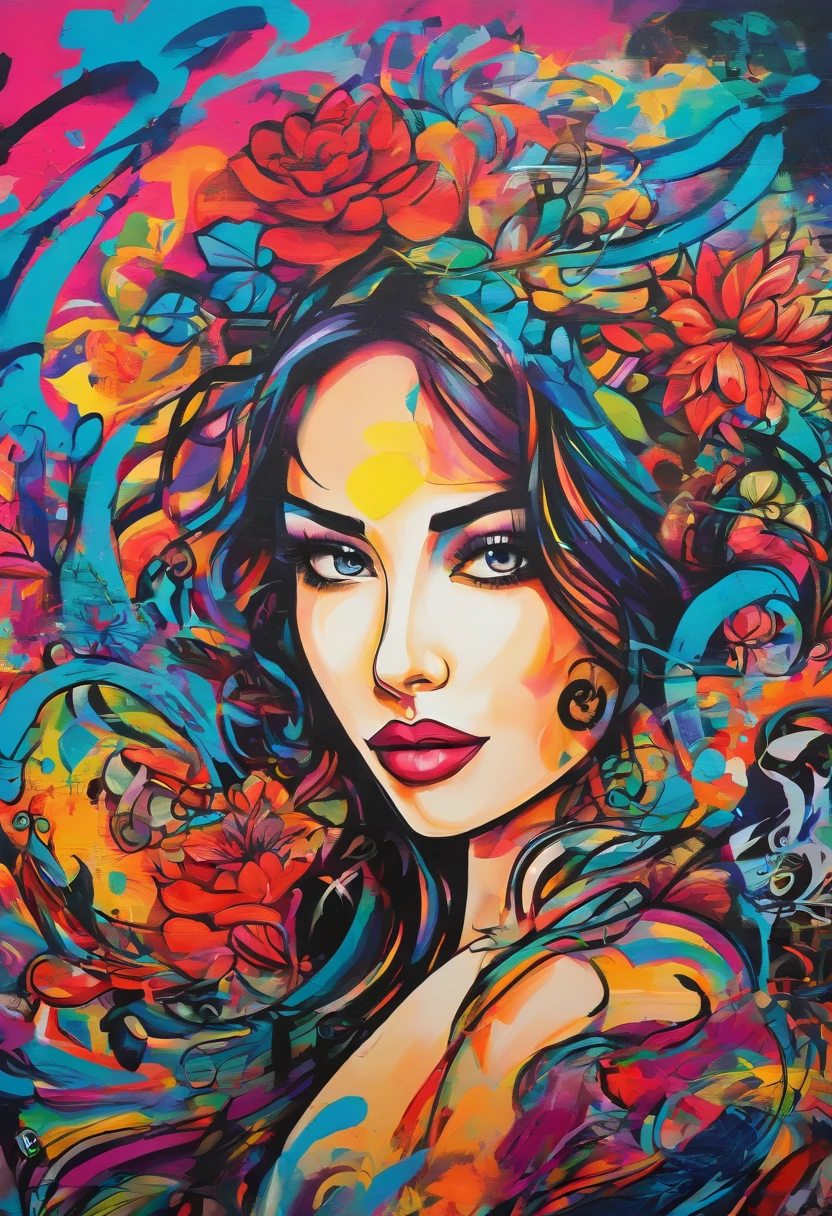 Art inspired by the quote "Life is not measured by the number of breaths we take, but by the moments that take our breath away." Bold and expressive brushwork, beautiful woman, vibrant colors, surreal elements, symbolism, art by Junyi Liu