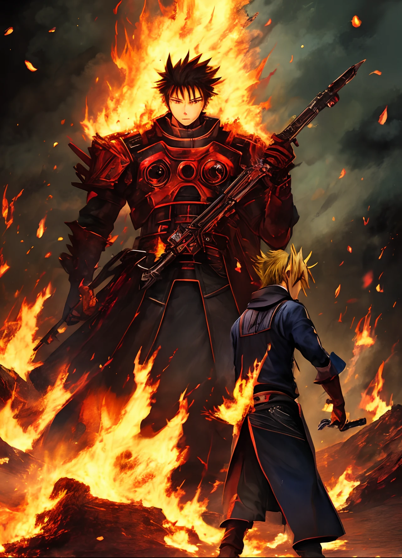 Shinra Kusakabe burning