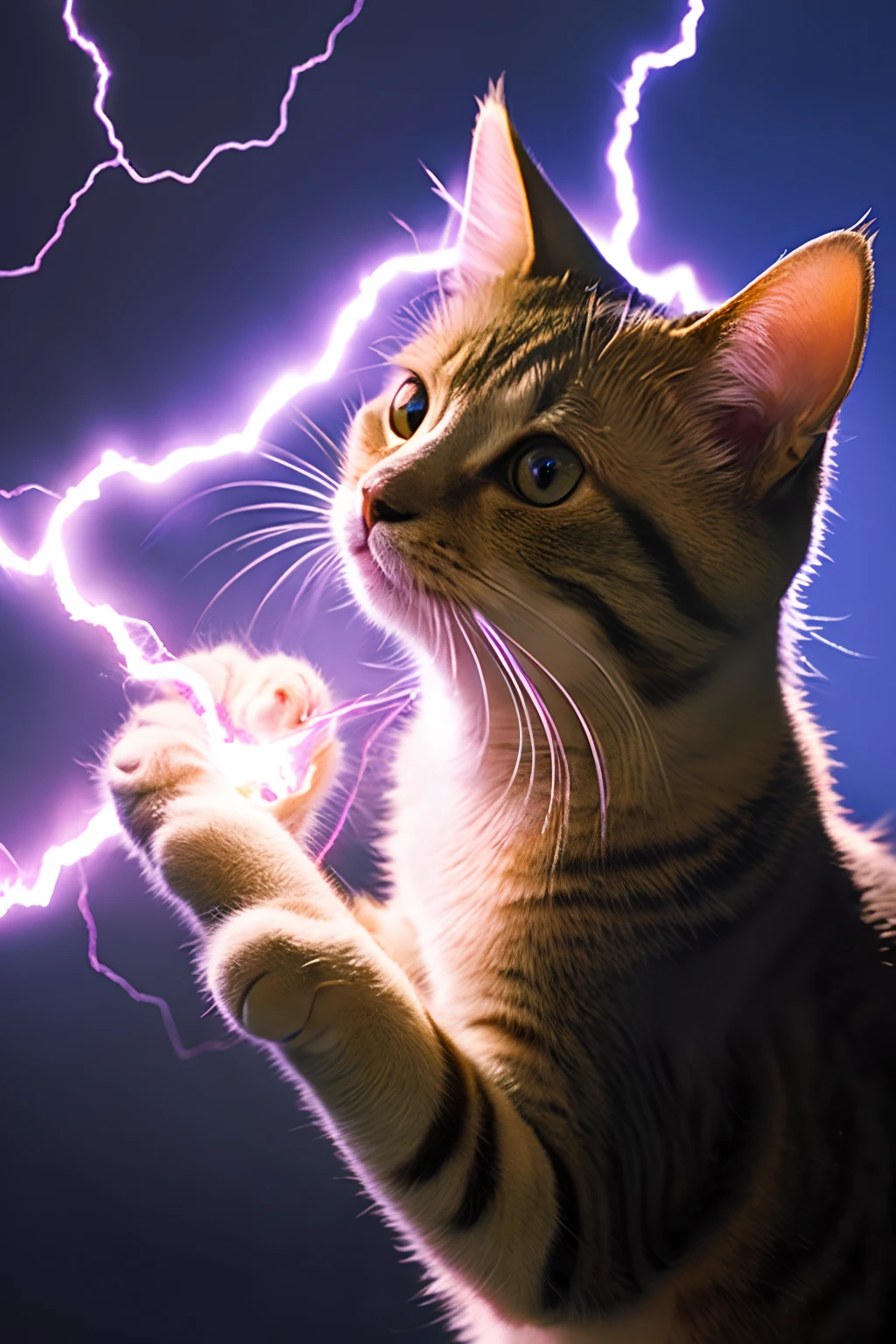 Cat that emits lightning magic