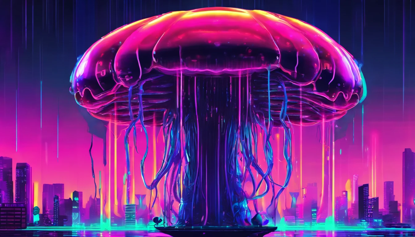 Giant jellyfish,and a beer mug