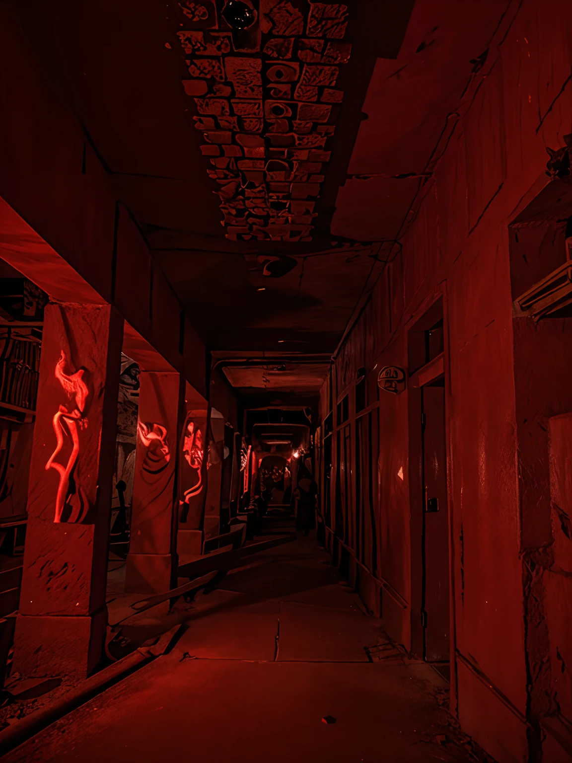 Red bricks horror cave