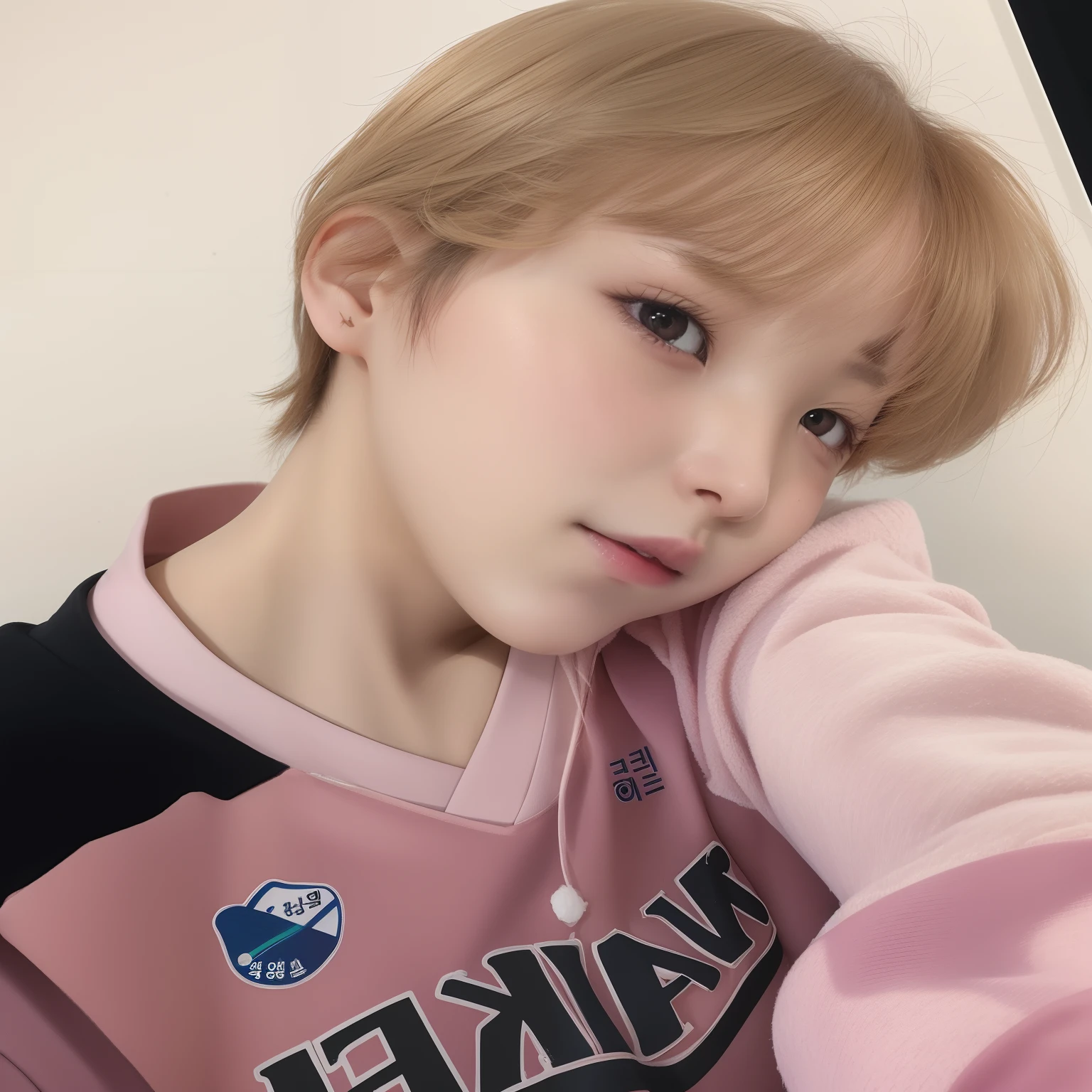 1 child, korean child, 21-year-old, sola, 3/4 de tiro, Young sensual gravure idol, Beautiful young gravure idol, realista, mejor calidad, Instagram, cabello corto