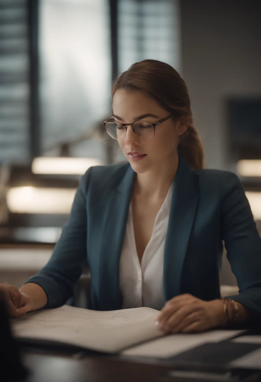 (Image: [Insert image of a cute girl analyzing stock charts]) Stock analysis, data-driven, trading floor, color film.