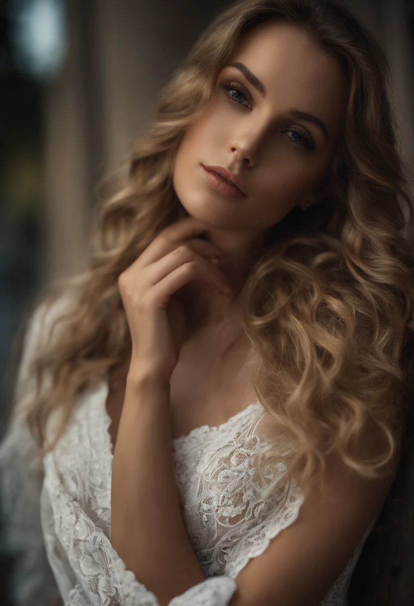 photo of a 25-year-old European girl, RAW, beautiful woman, ( long wavy blond hair), medium big breast , ((portrait)), ((detailed face: 1.2)), ((detailed facial features)), (finely detailed skin), pale skin, highly detailed deep neckline tight leather shorts with white top , megacity environment, (cool colors), damp, damp, reflections, (masterpiece) (perfect proportion)(realistic photo)(best quality) (detailed) photographed on a Canon EOS R5, 50mm lens, F/2.8, HDR, (8k) (wallpaper) (cinematic lighting) (dramatic lighting) (sharp focus) (intricate) ,feet focus ,