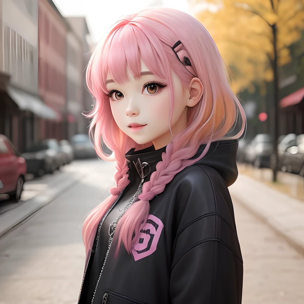 Pink hair cute