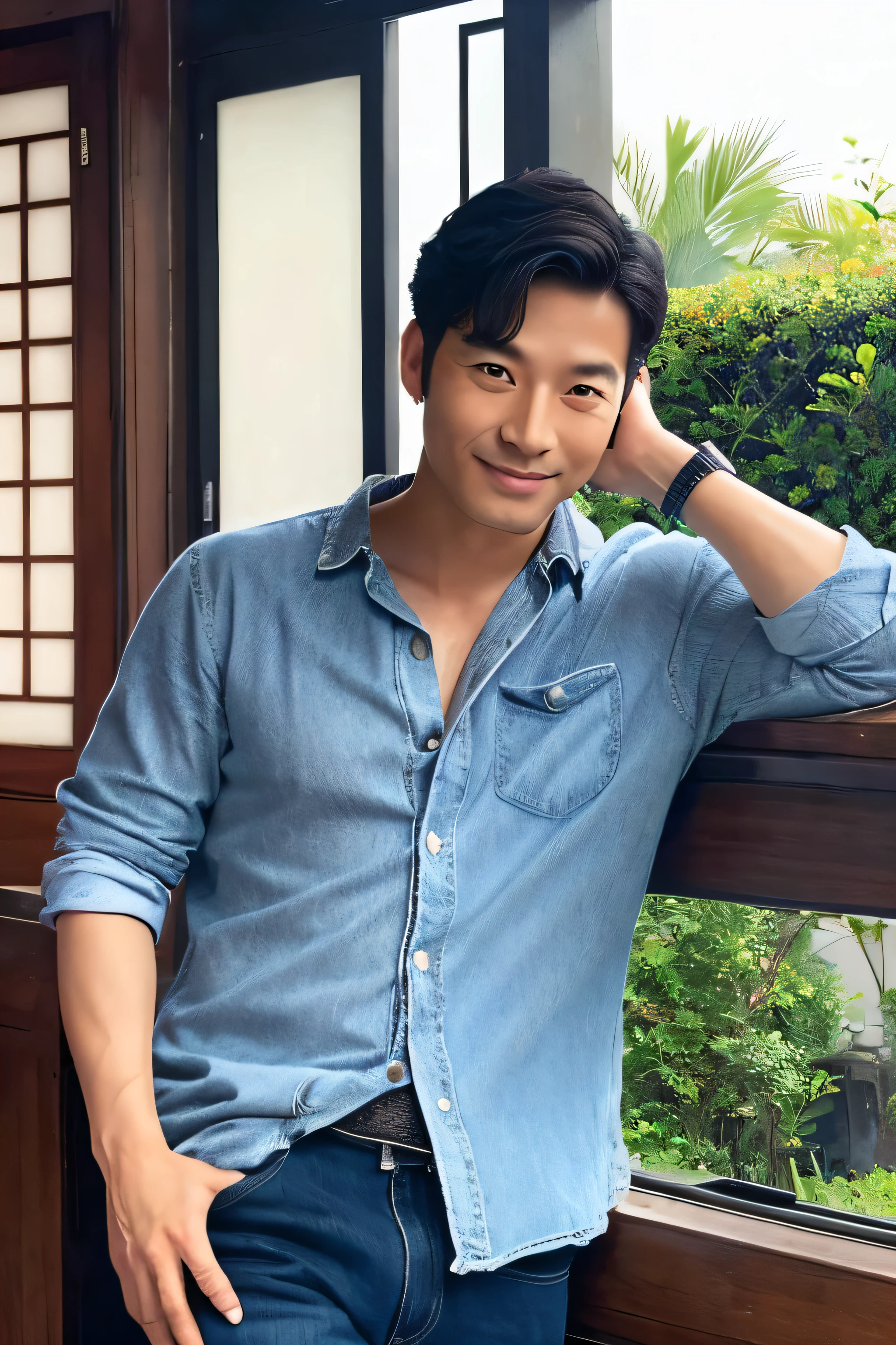 asian male,Handsome,wholesome,Middle age,poise,wholesome