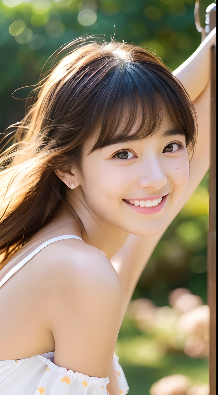 (highest quality, masterpiece), Long straight black hair with bangs。Fair skinned and cute smile。My nipples are pink、small breasts。shaved pussy、pretty girl、starry sky。medical portrait、thin、heart earrings