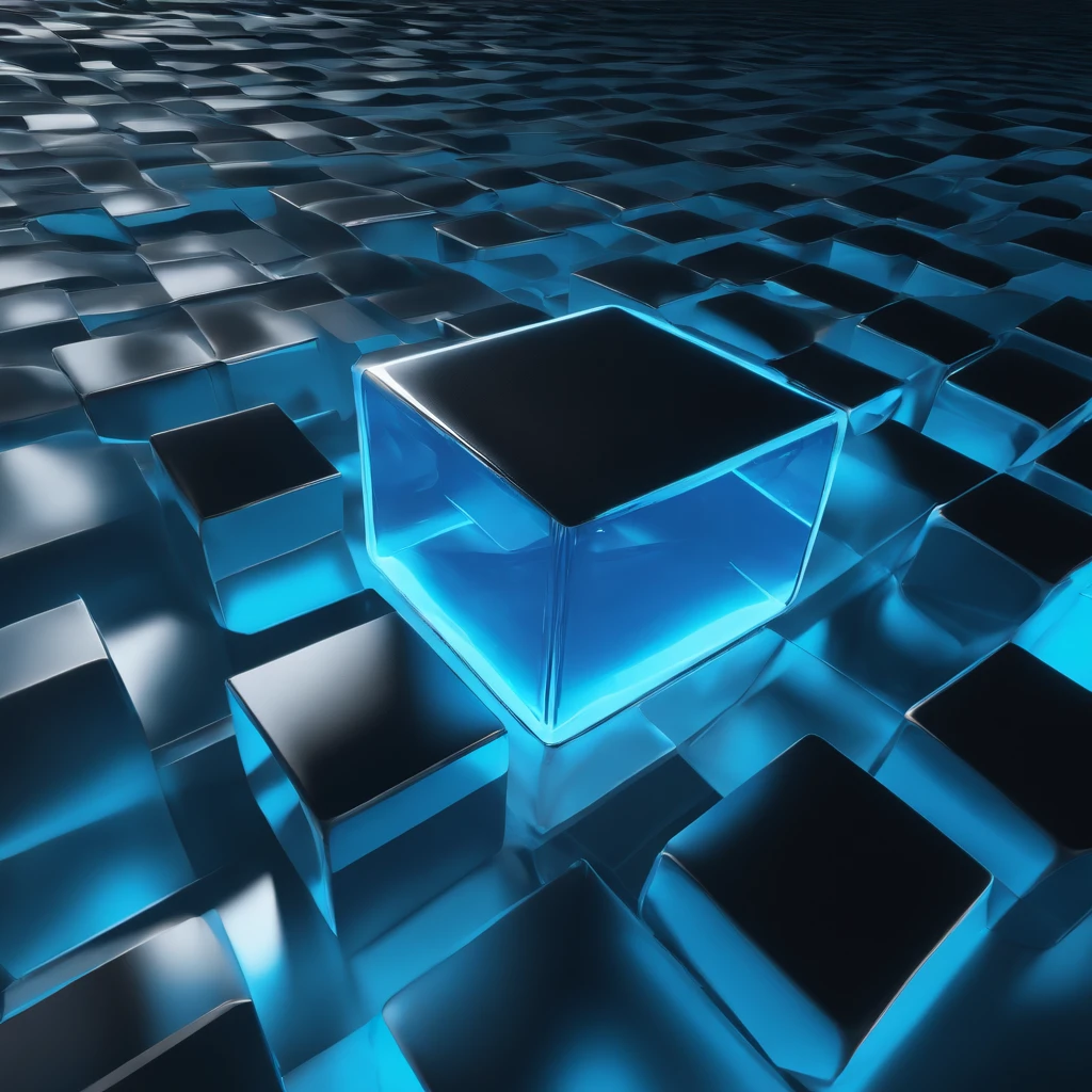 concept art of a clear blue glowing cube on the ground, beautiful realistic atmosphere, environment, detailed, realistic, concept art, unreal engine 5, structure, sci-fi, ray tracing, CGI, perfect visuals, lighting, smooth, movie, screen-space reflections, ambient occlusion, scenes, aesthetics, bloom, shadows, perfectly drawn, textures, cinematic, sharp edges, hdr effect, blender 3d, asset library, art station, realism, retro-futurism, 90s, 80s, vintage effect, vaporwave, chillwave, close up, the ground material is blue, synth wave, retro wave,