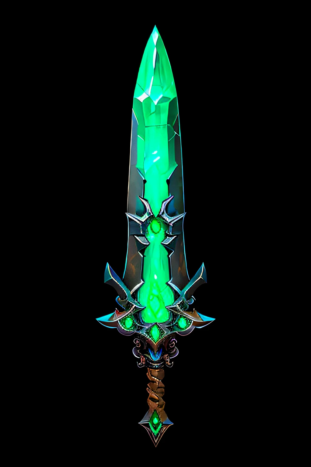 Game Art of emerald blade with long hilt, best quality, Trending on Artstation, masterpiece