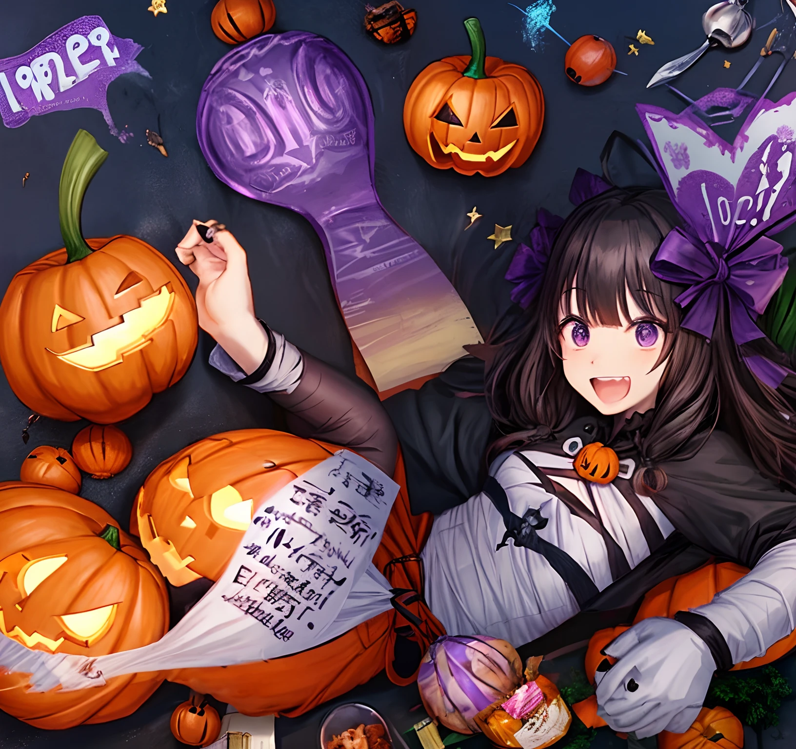 poster for,Halloween,Script kills,adolable,Black-purple